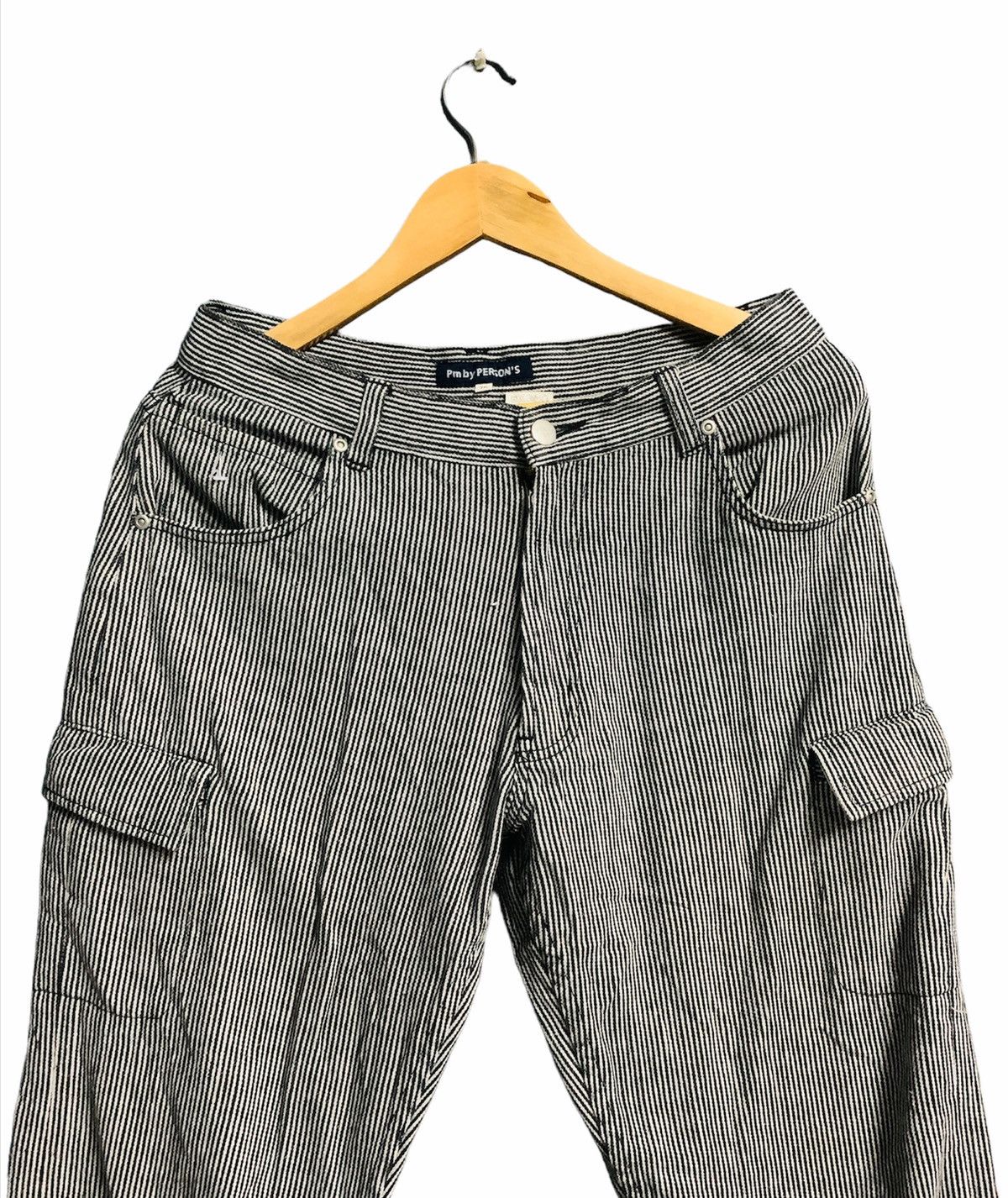 Issey Miyake × Japanese Brand × PERSON'S VINTAGE JAPAN PM BY PERSON’S HICKORY CARGO PANTS Size US 31 - 4 Thumbnail