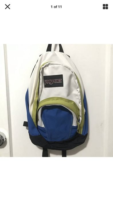 Jansport Jansport 2000s Era White Blue Teal Backpack | Grailed