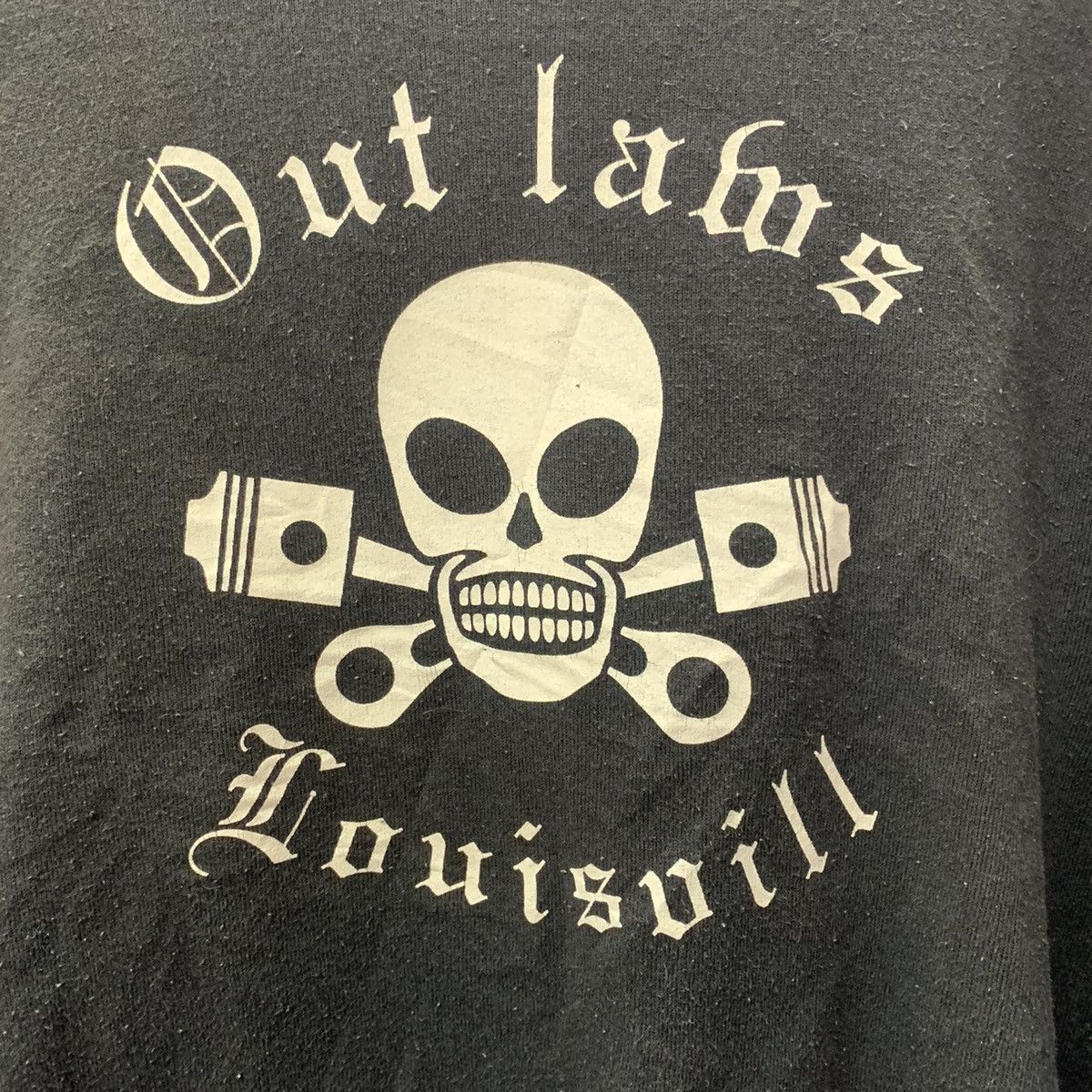 Fruit Of The Loom Vintage 90s Skull Out Laws Louisvill Crewneck Sweatshirt Size US L / EU 52-54 / 3 - 3 Thumbnail