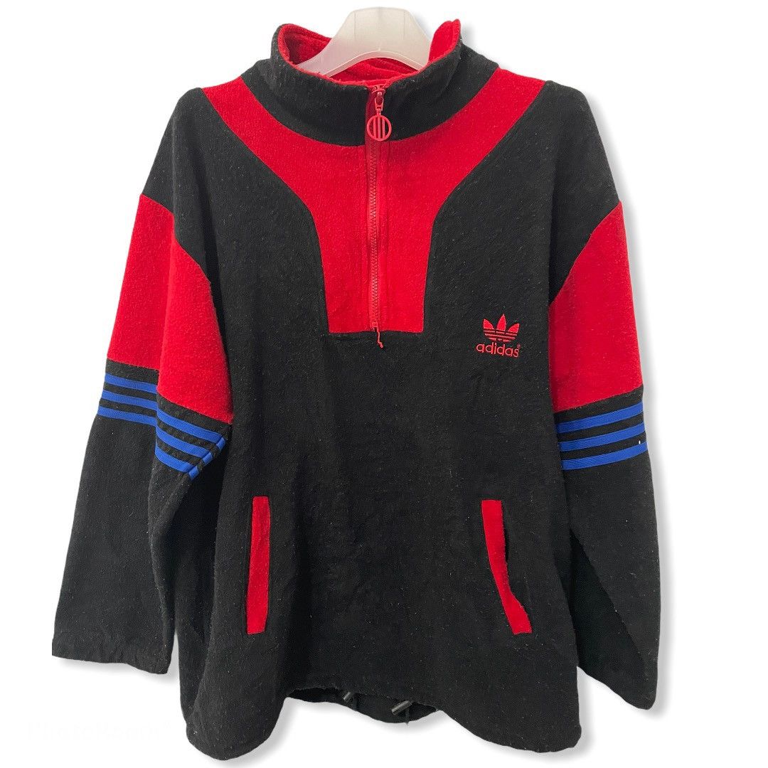 Adidas × Vintage Vintage Adidas Fleece Jacket Size US L / EU 52-54 / 3 - 1 Thumbnail