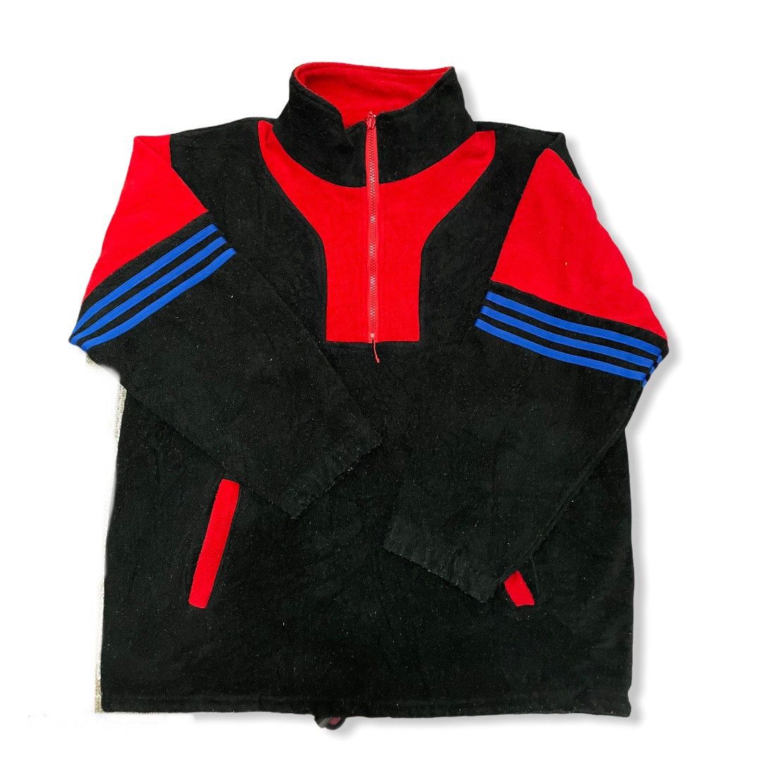 Adidas × Vintage Vintage Adidas Fleece Jacket Size US L / EU 52-54 / 3 - 2 Thumbnail