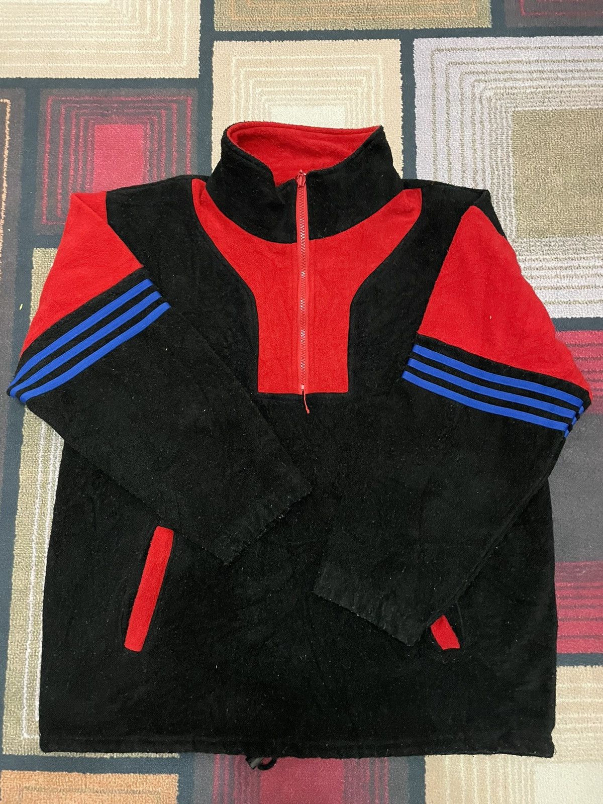 Adidas × Vintage Vintage Adidas Fleece Jacket Size US L / EU 52-54 / 3 - 6 Thumbnail