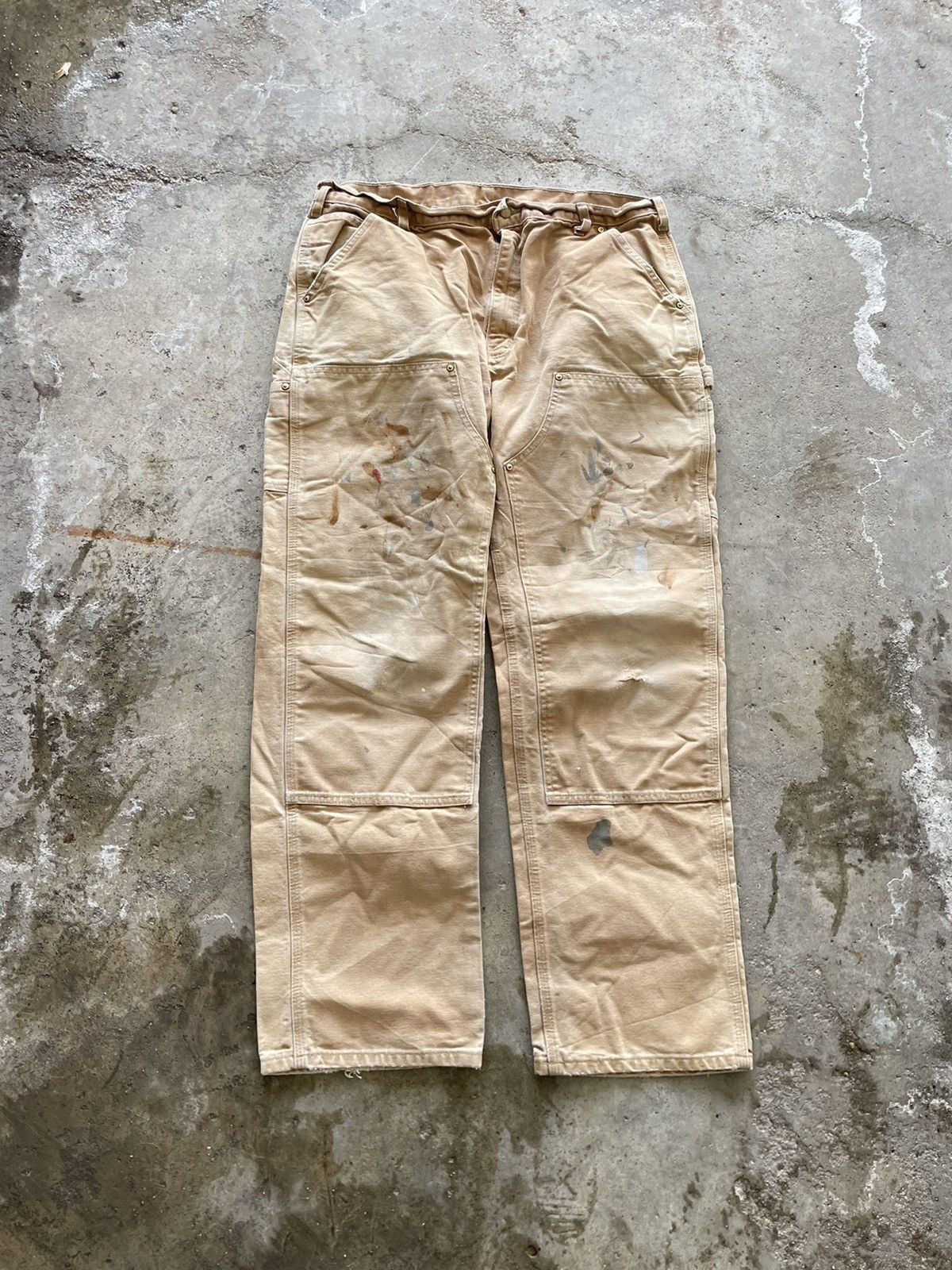 Vintage painted carhartt double knee pants (36x31)