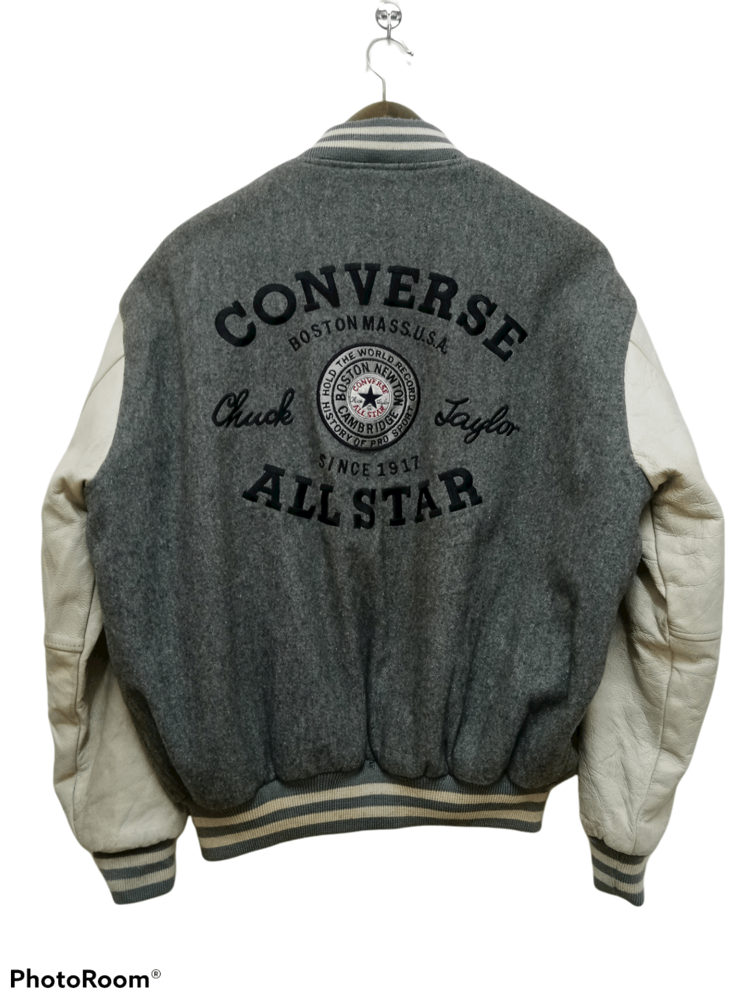Converse Vintage 90's Converse All Star Wool Leather Varsity Jacket Size US XL / EU 56 / 4 - 1 Thumbnail