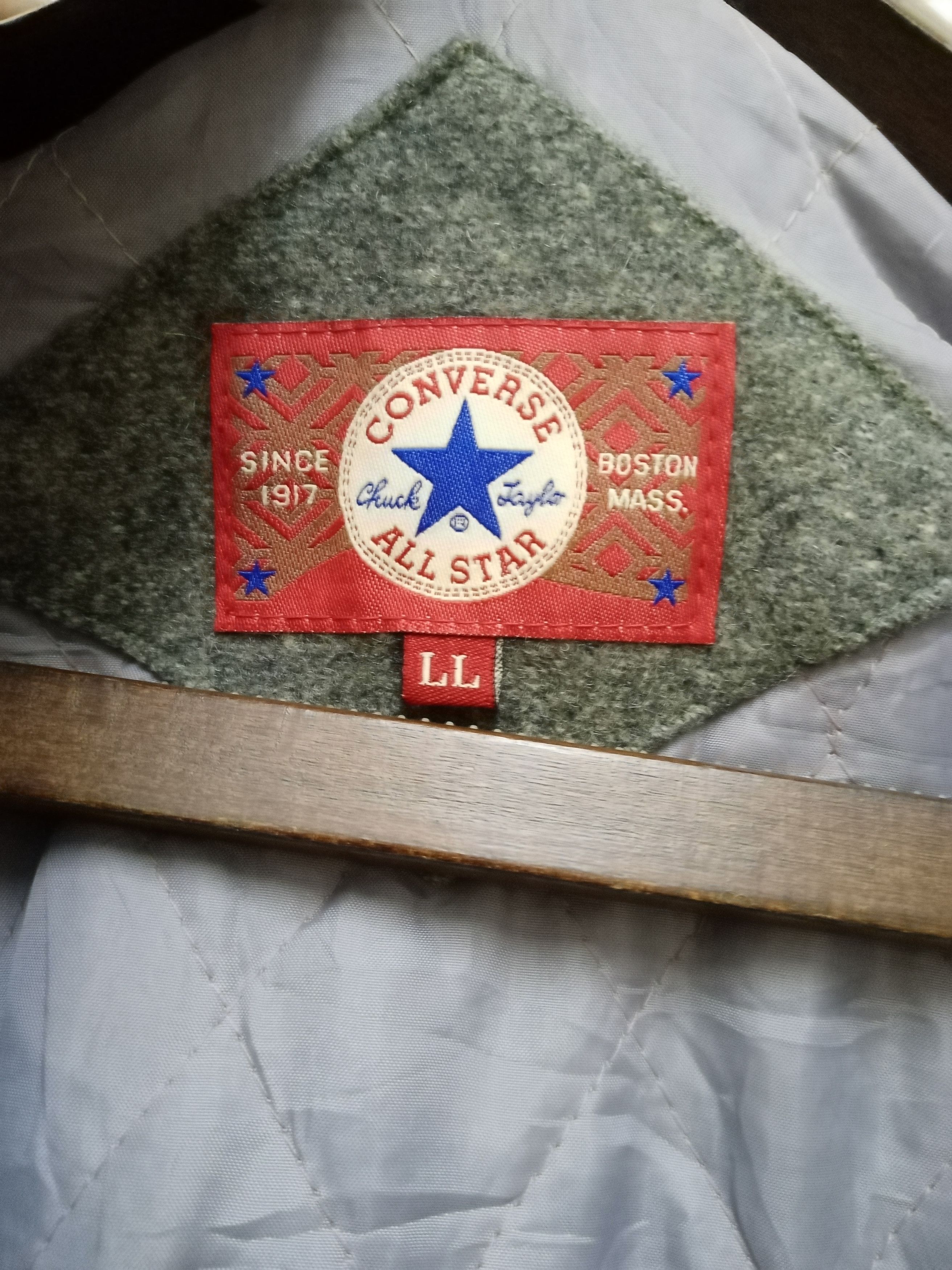 Converse Vintage 90's Converse All Star Wool Leather Varsity Jacket Size US XL / EU 56 / 4 - 14 Thumbnail