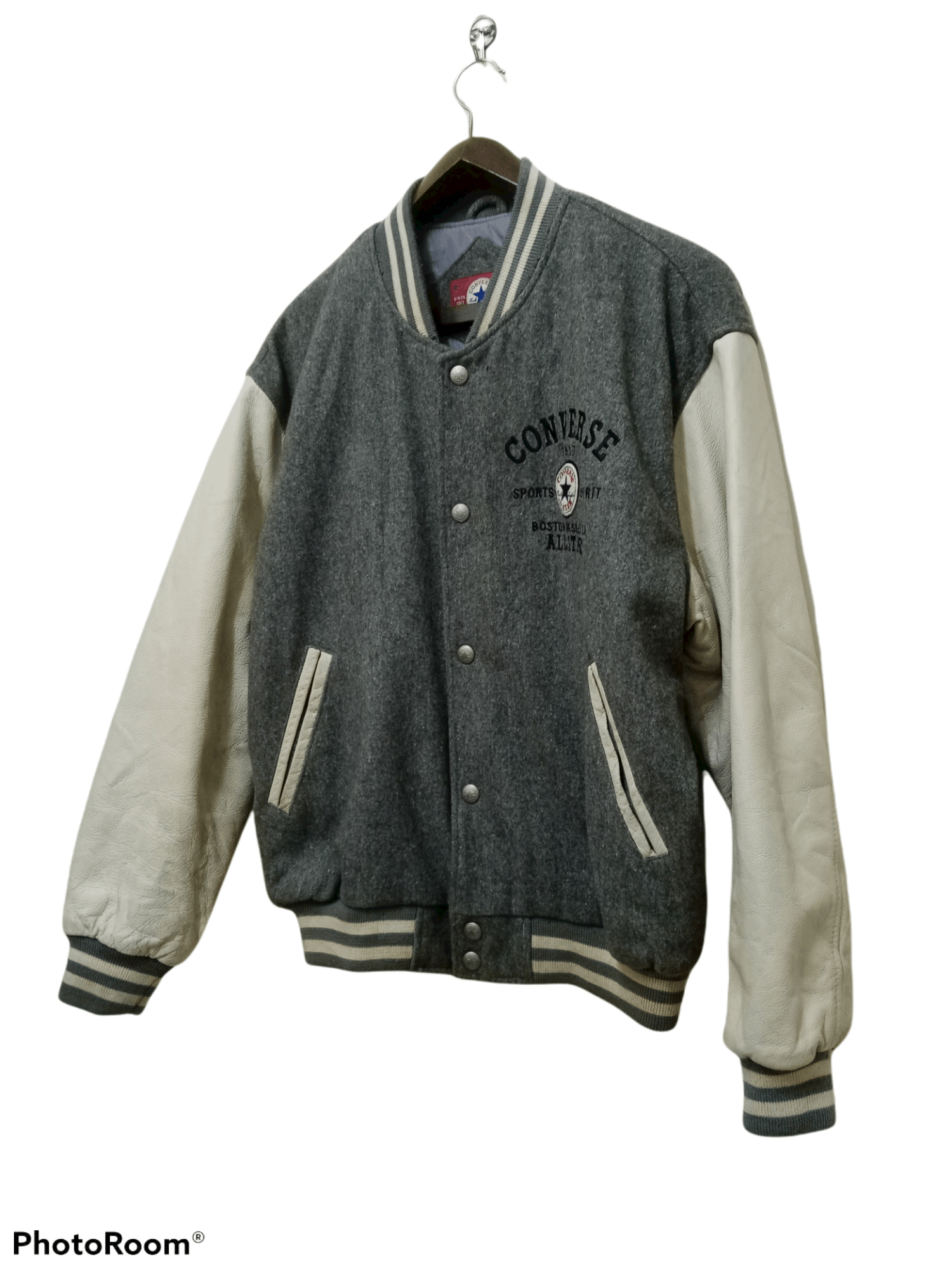 Converse Vintage 90's Converse All Star Wool Leather Varsity Jacket Size US XL / EU 56 / 4 - 3 Thumbnail