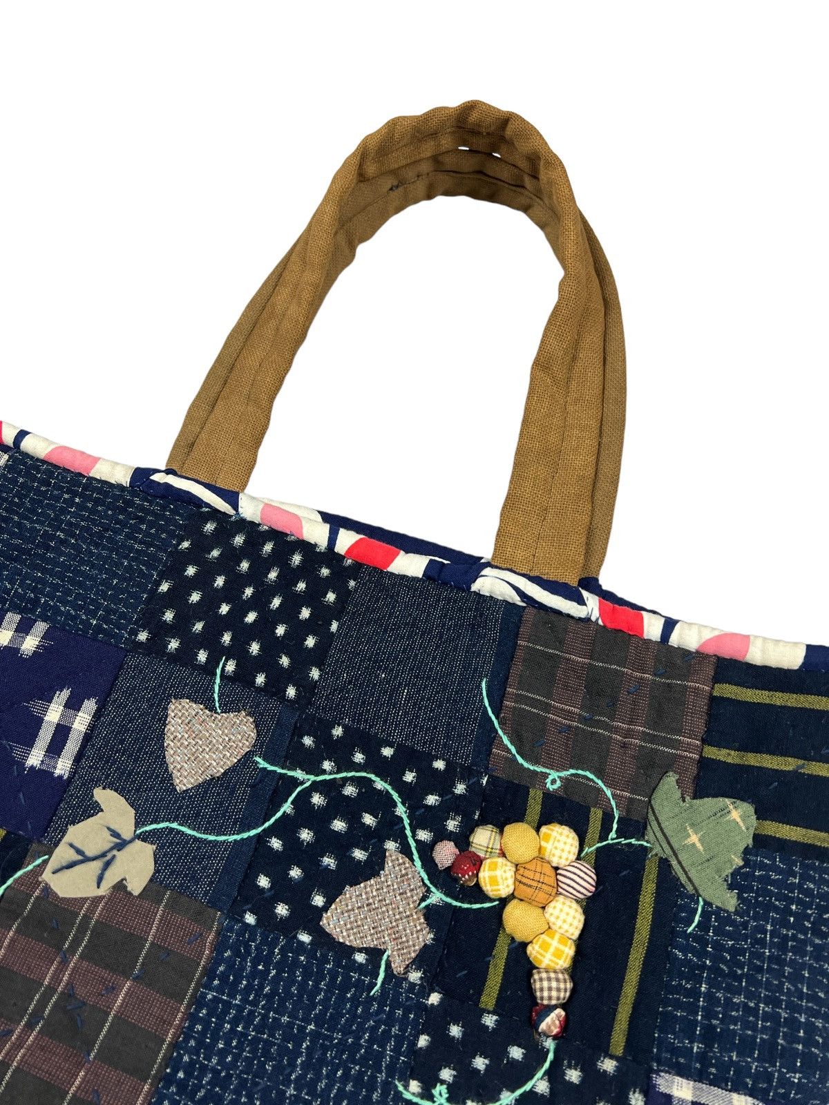 Other Custom Made Sashiko Boro Patchwork Tote Bag Size ONE SIZE - 7 Thumbnail