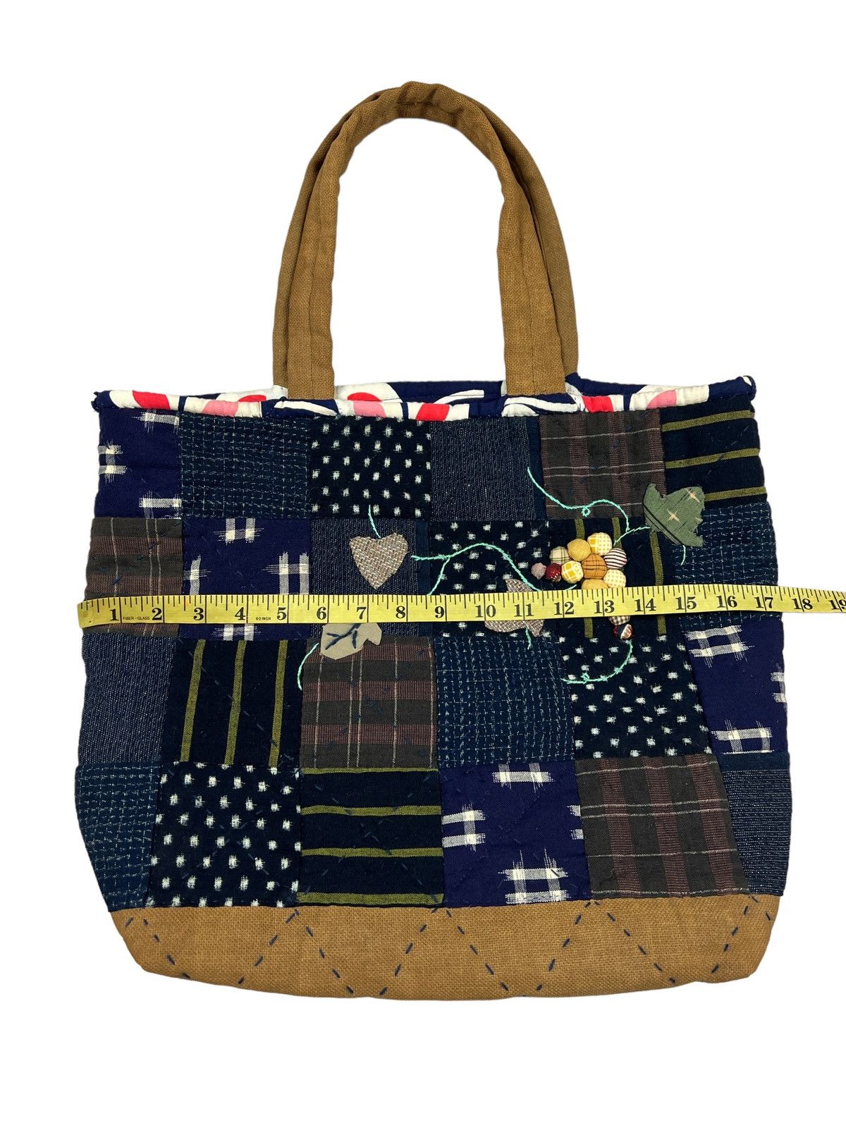 Other Custom Made Sashiko Boro Patchwork Tote Bag Size ONE SIZE - 10 Thumbnail