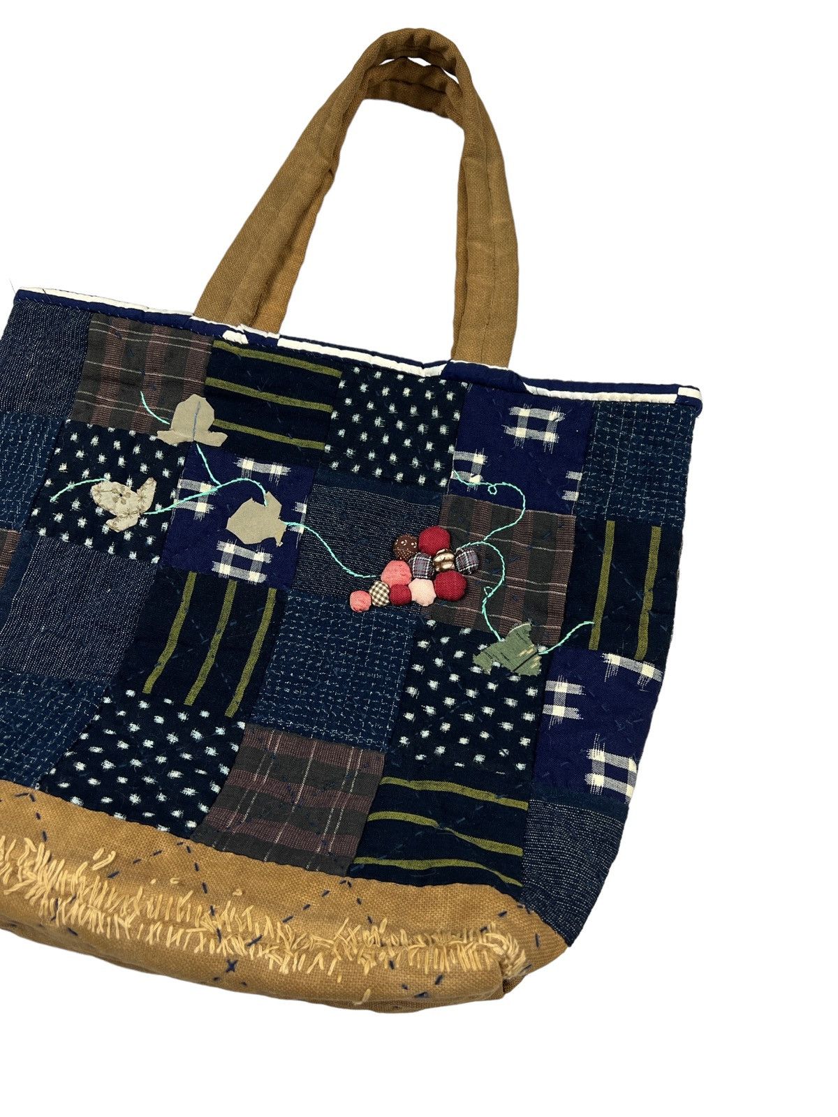 Other Custom Made Sashiko Boro Patchwork Tote Bag Size ONE SIZE - 3 Thumbnail