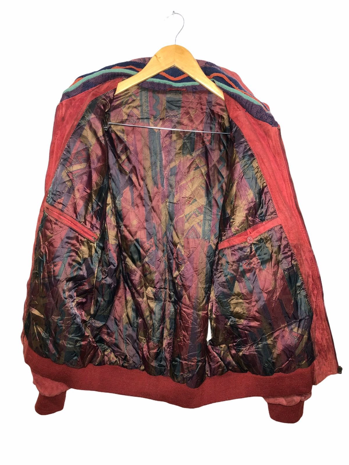 Japanese Brand Vintage leather Jacket like coogi Style multicolour Size US L / EU 52-54 / 3 - 3 Thumbnail