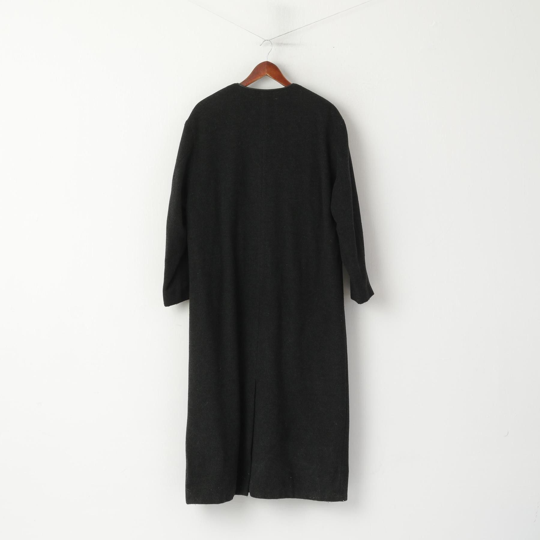 Vintage Danwear Women 12 38 Long Coat Grey Wool 3203 Size M / US 6-8 / IT 42-44 - 7 Thumbnail