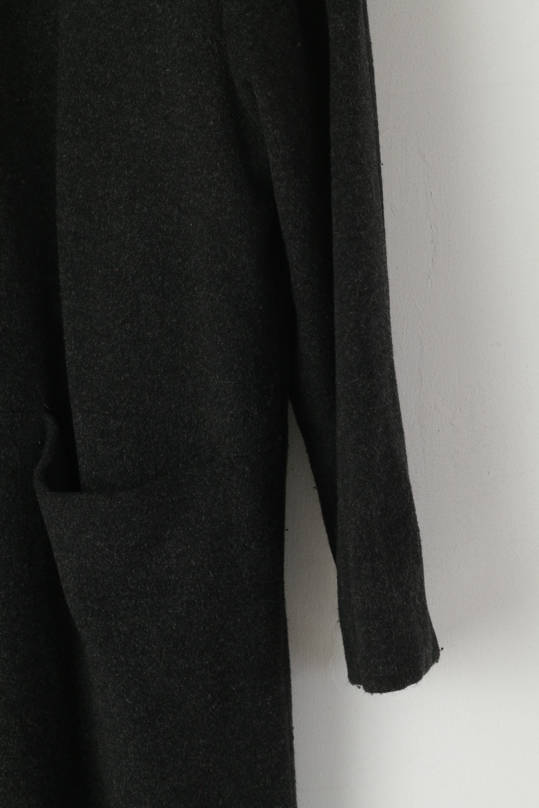 Vintage Danwear Women 12 38 Long Coat Grey Wool 3203 Size M / US 6-8 / IT 42-44 - 6 Thumbnail