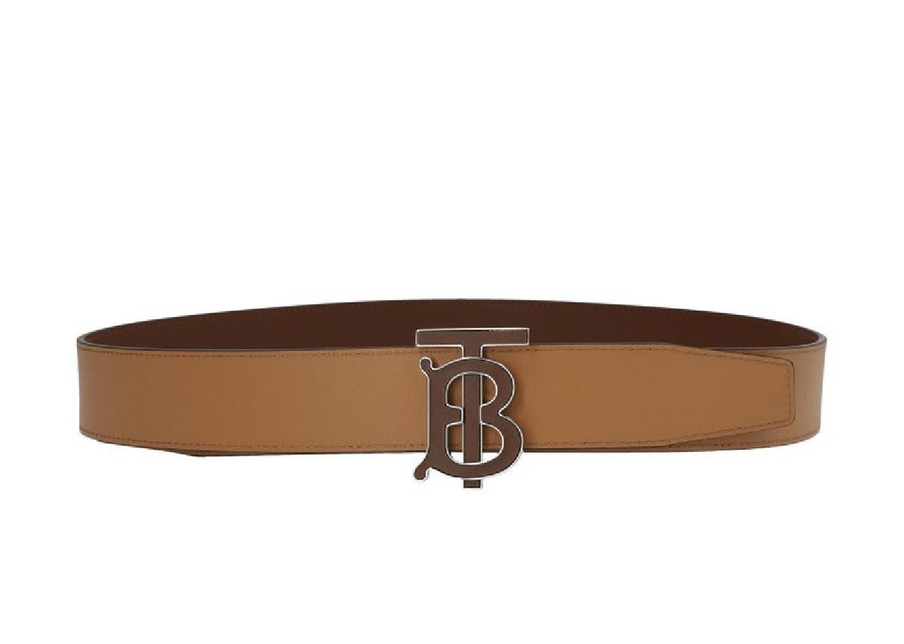 Burberry Burberry TB Logo Buckle Reversible Calf Leather Belt Size 38 - 2 Thumbnail