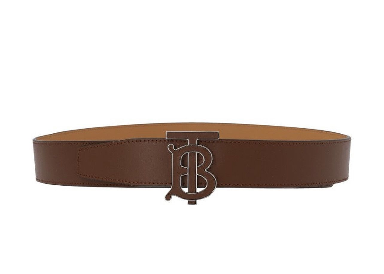 Burberry Burberry TB Logo Buckle Reversible Calf Leather Belt Size 38 - 1 Thumbnail