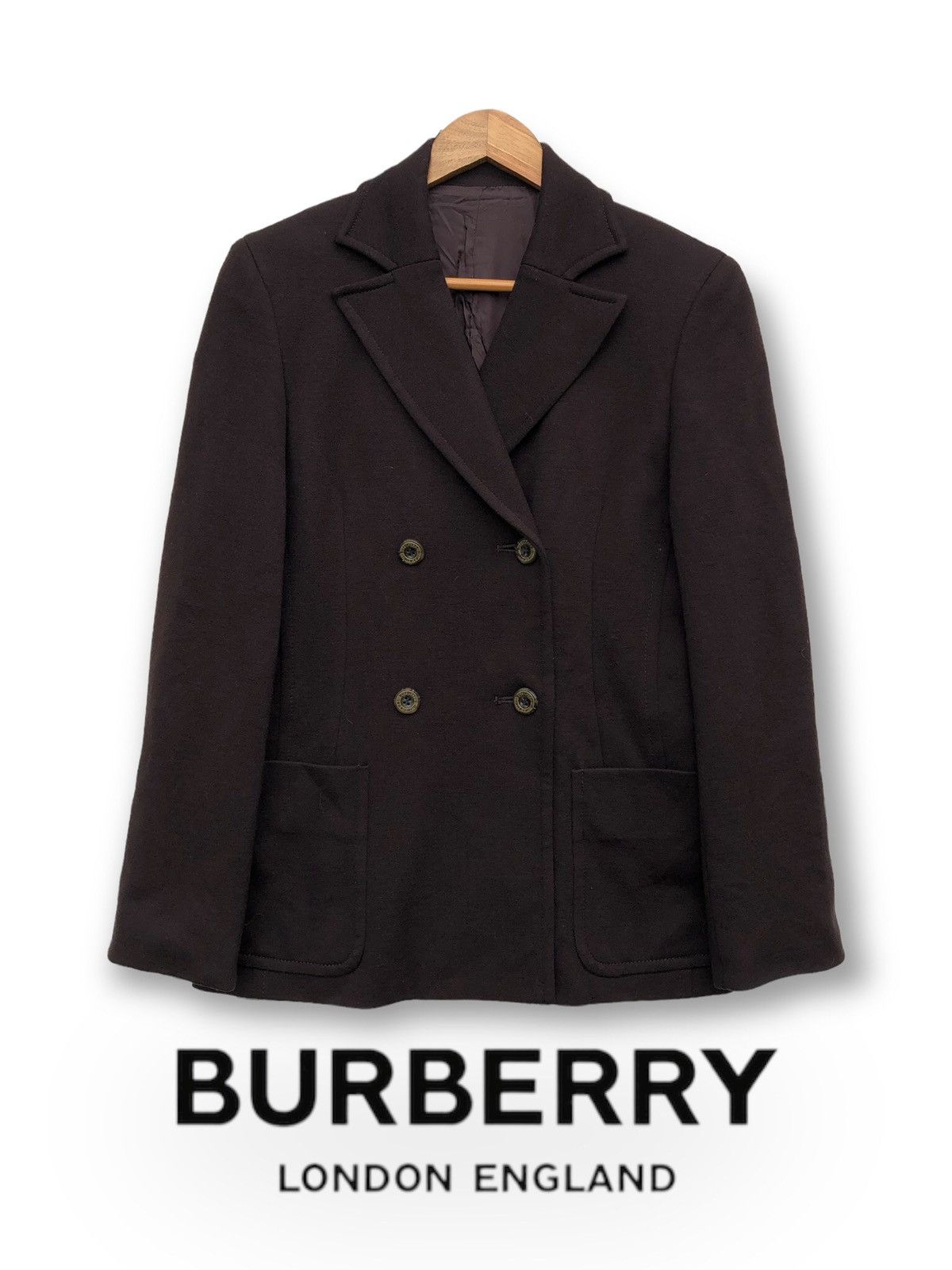 Vintage Burberry Blue Lable Wool Style Blazer Jacket