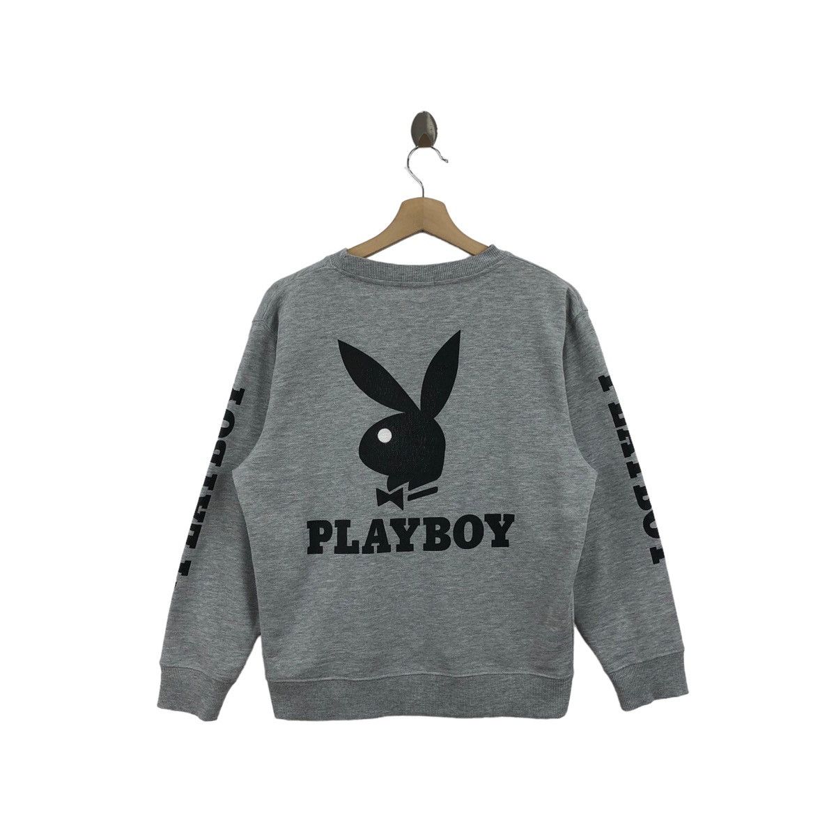 Playboy × Vintage Pick!! Vtg PLAYBOY Big Logo Sweatshirt Pullover Jumper Size US M / EU 48-50 / 2 - 1 Thumbnail