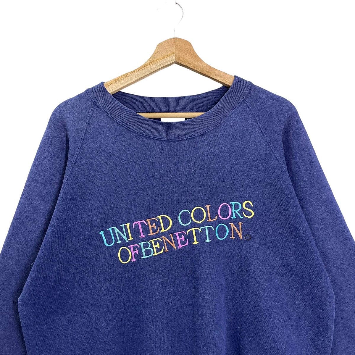 Benetton 90s Benetton Multicolour Spellout Crewneck Sweatshirt Size M Size US M / EU 48-50 / 2 - 4 Thumbnail