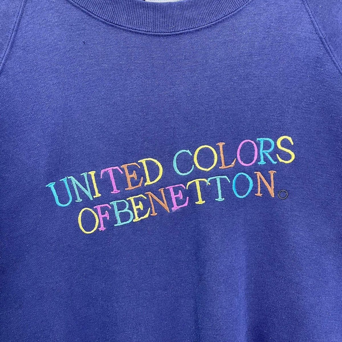 Benetton 90s Benetton Multicolour Spellout Crewneck Sweatshirt Size M Size US M / EU 48-50 / 2 - 5 Thumbnail