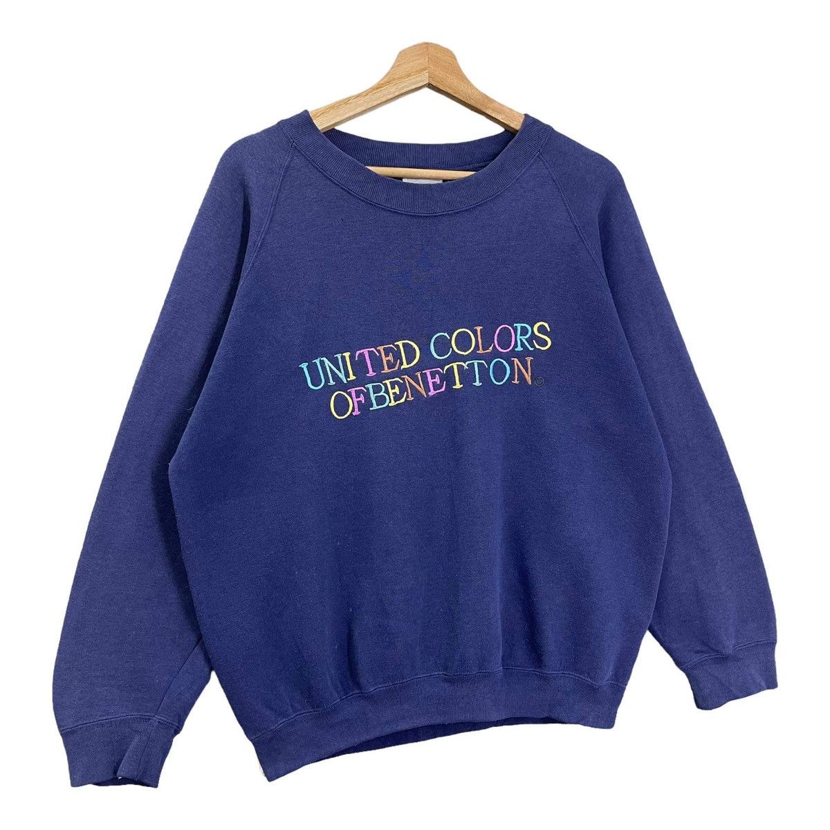 Benetton 90s Benetton Multicolour Spellout Crewneck Sweatshirt Size M Size US M / EU 48-50 / 2 - 2 Thumbnail