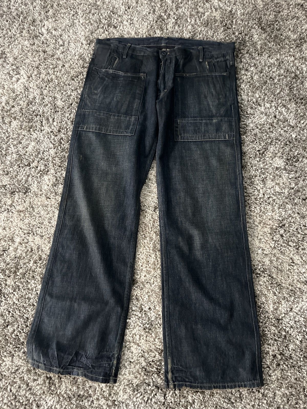 Rick Owens Rick Owens Drkshdw Dustulator/Dust spiral denim | Grailed