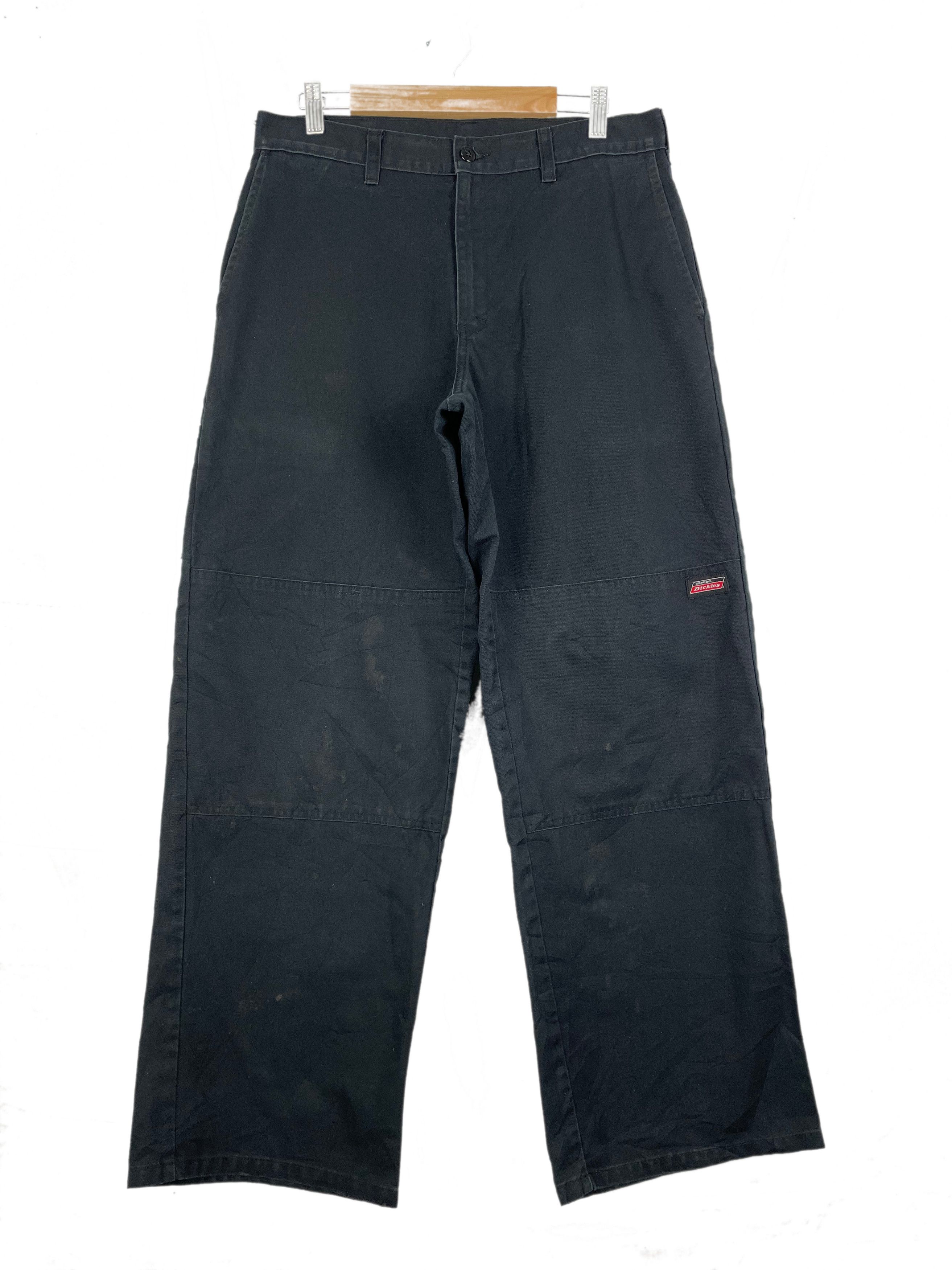 image of Dickies Workwear Knee Taped Black Distressed Pant, Men's (Size 32)