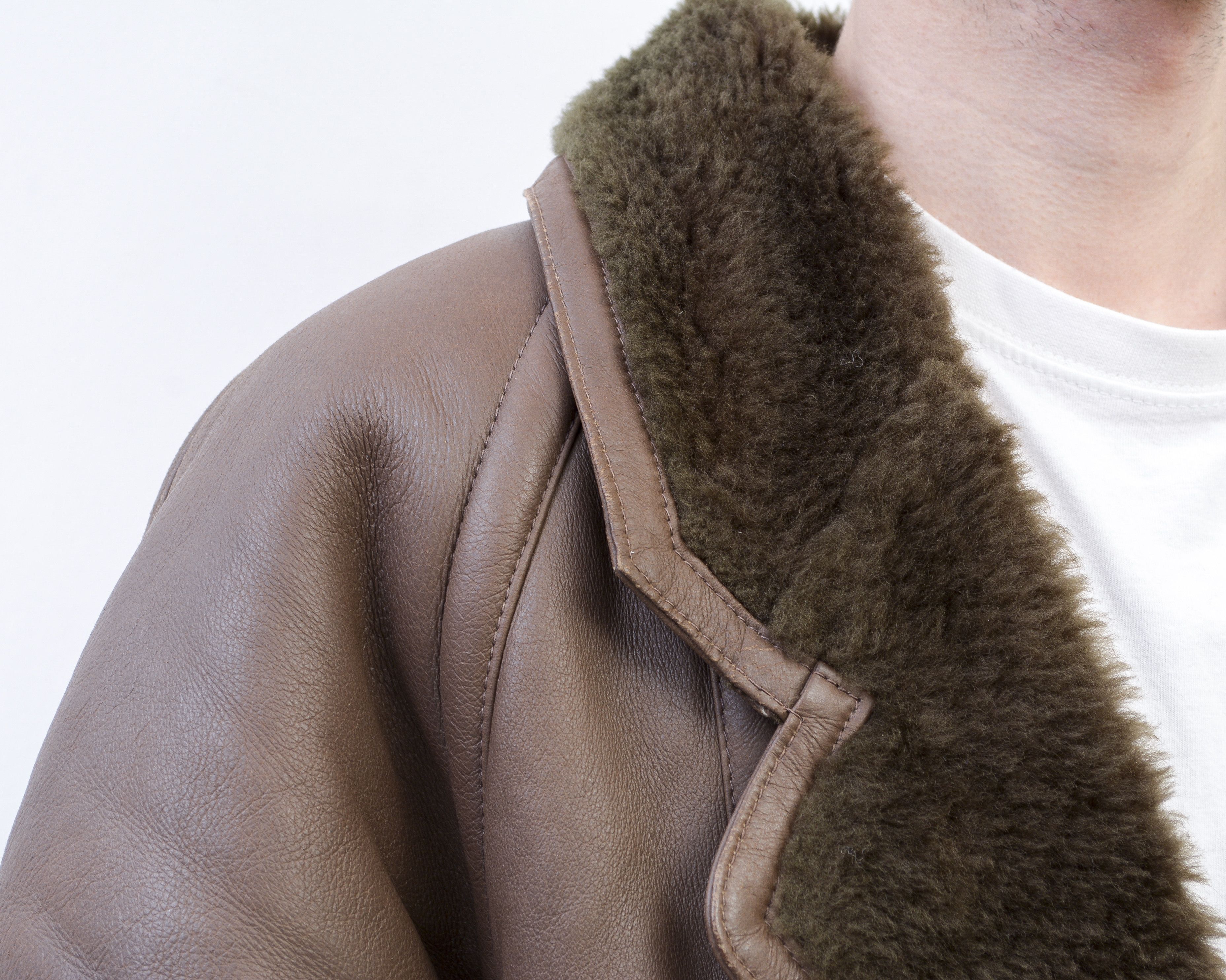 Shearling UK 38 US Sheepskin Leather Sherpa Coat Jacket EU48