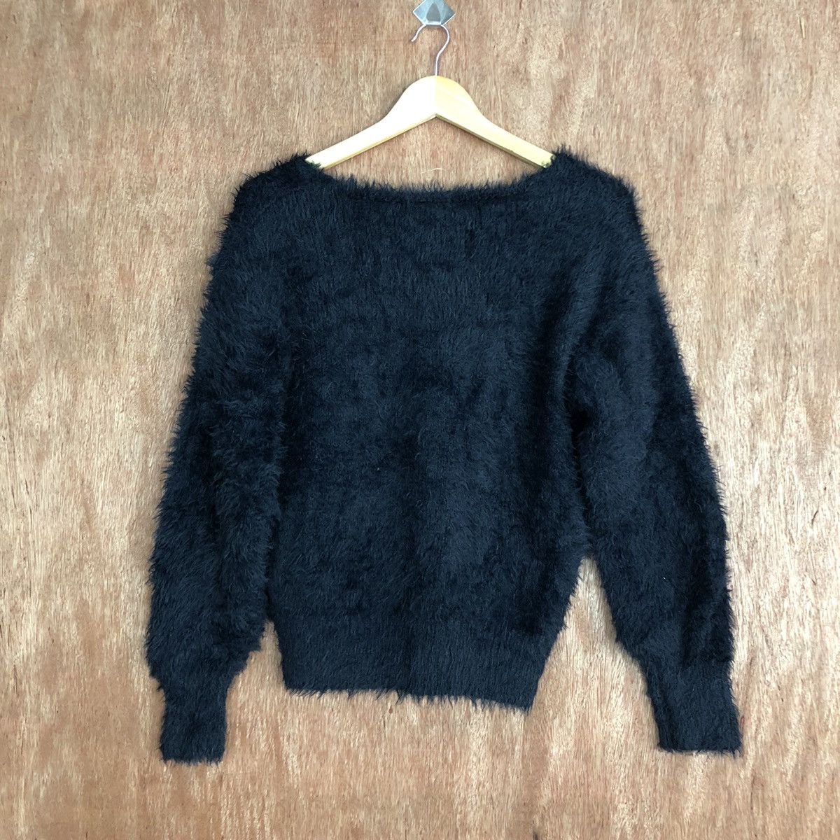 Homespun Knitwear × Japanese Brand GU Japan Black Mohair Knitwear #0425 Size US M / EU 48-50 / 2 - 9 Thumbnail