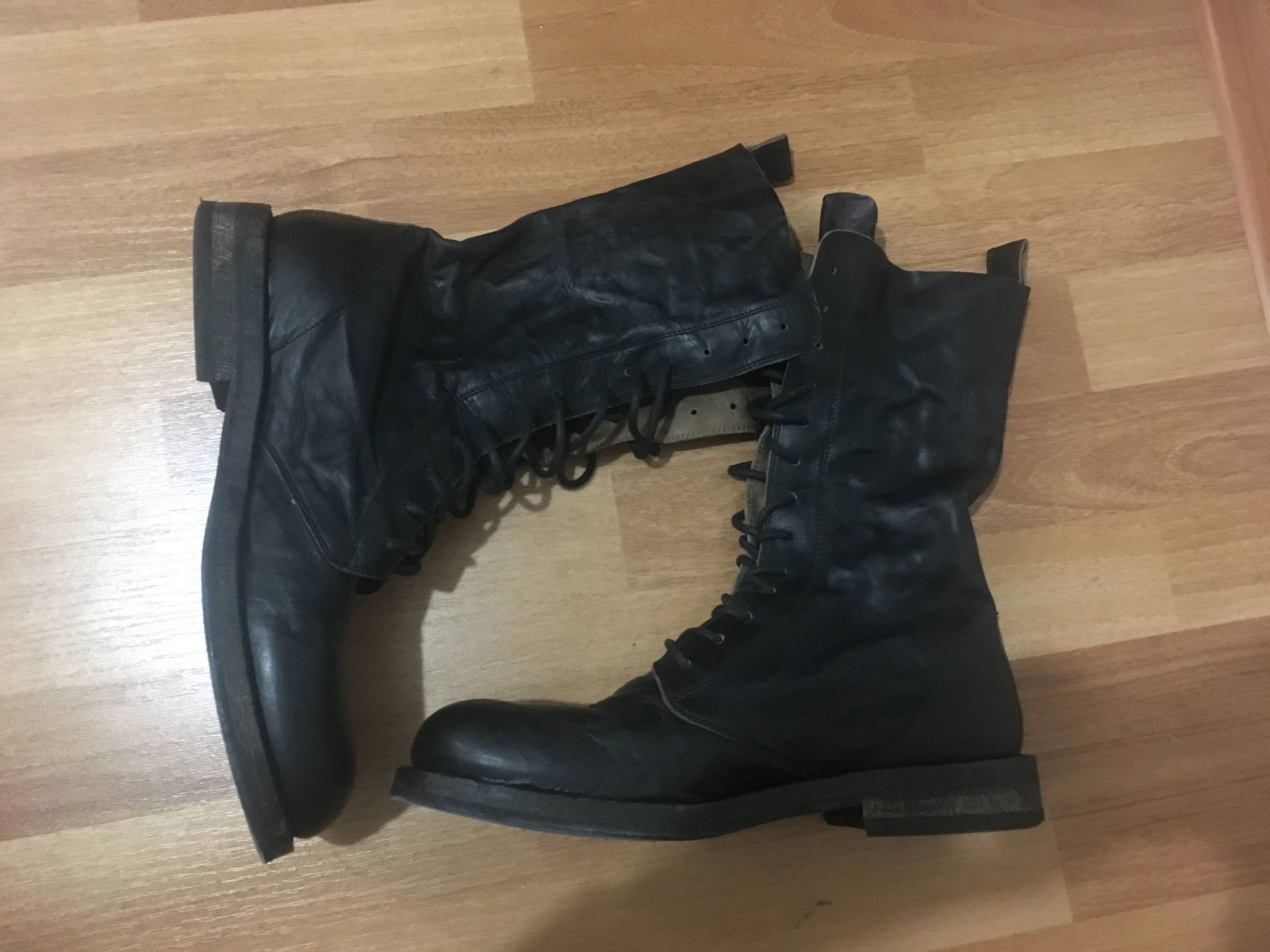 Ann Demeulemeester Boots Glace Nero Washed from S S 2017 Grailed