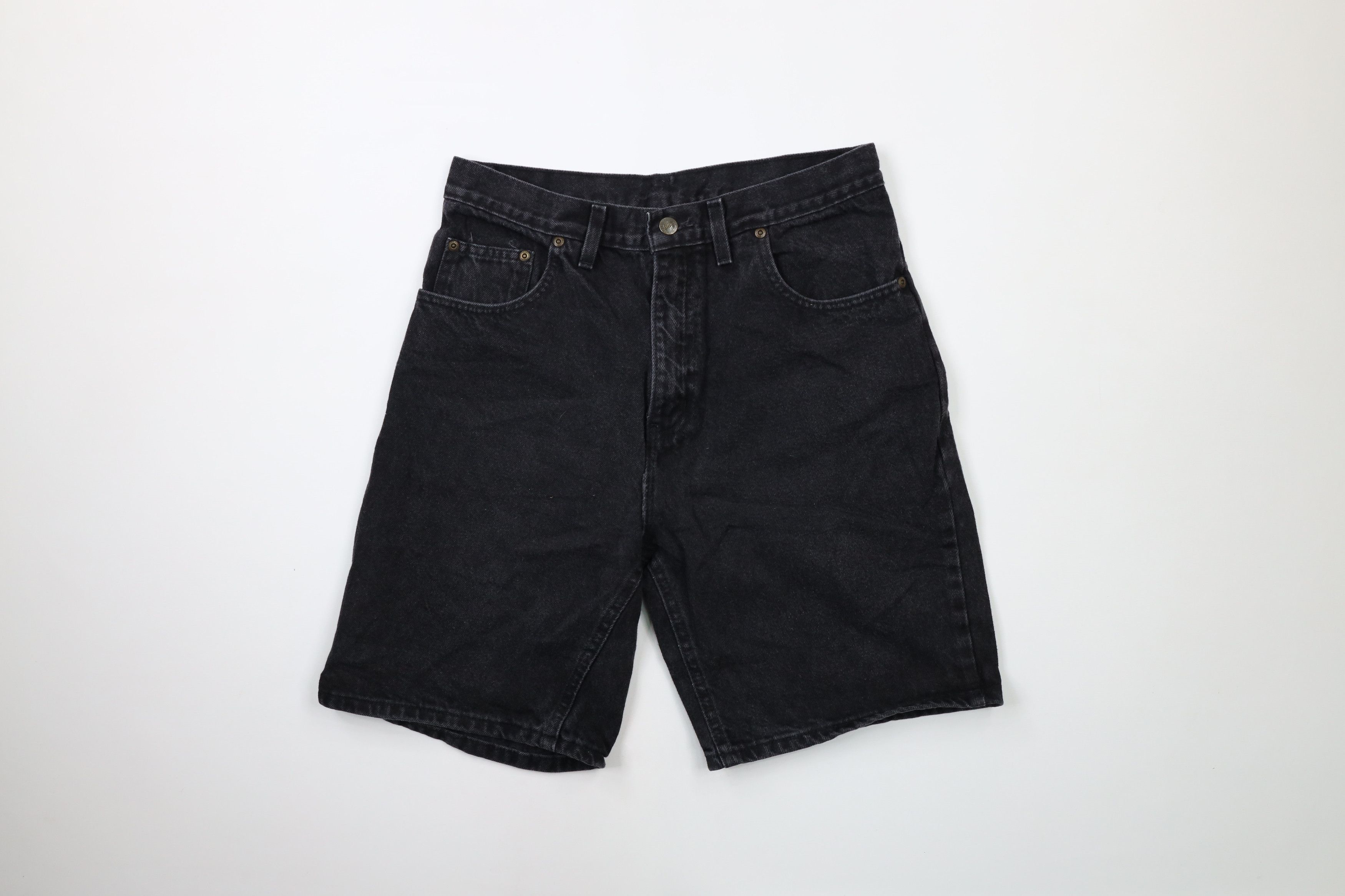 Other Vintage 90s Streetwear Denim Jean Shorts Jorts Black USA Size US 30 / EU 46 - 1 Thumbnail