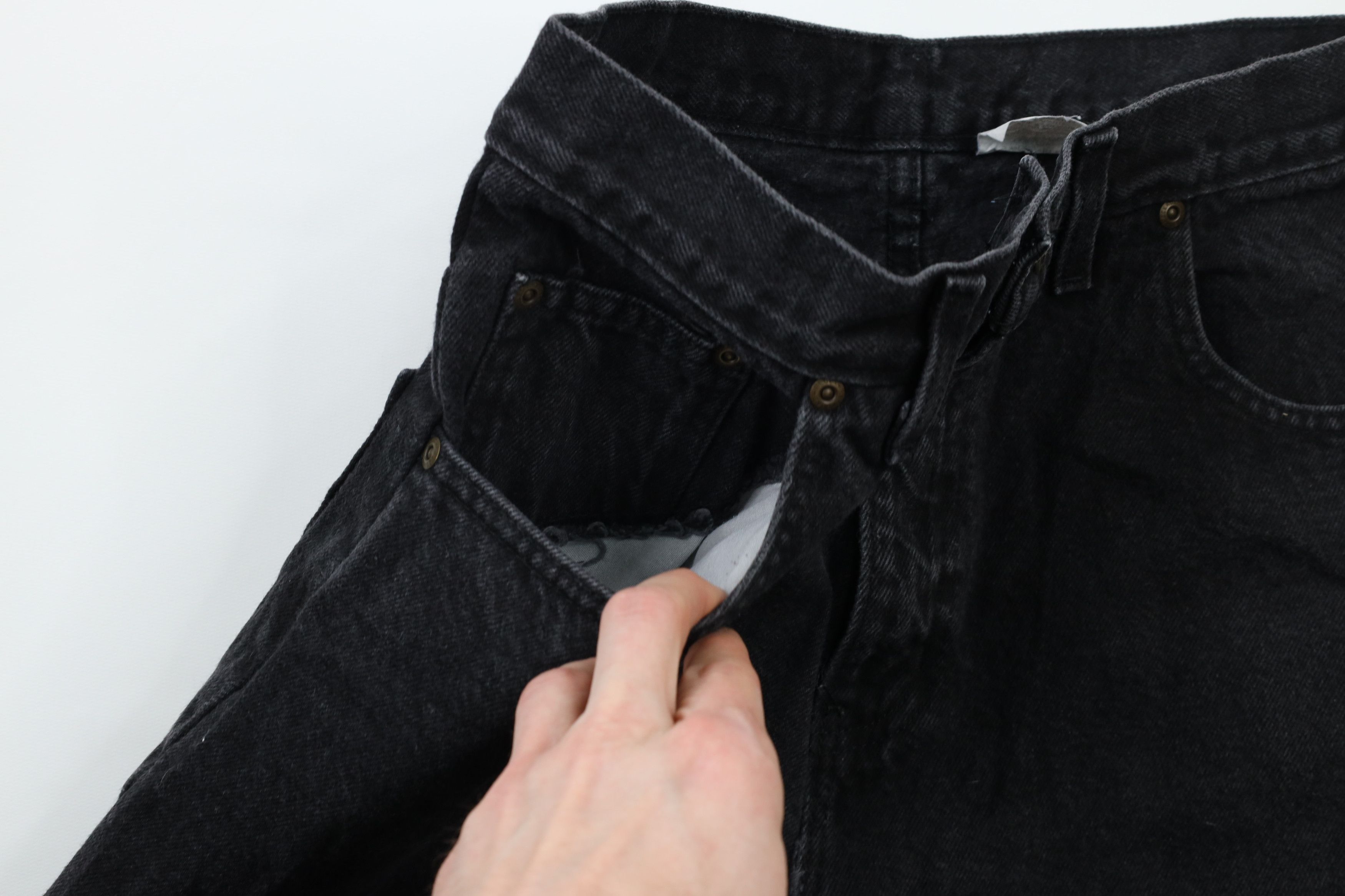 Other Vintage 90s Streetwear Denim Jean Shorts Jorts Black USA Size US 30 / EU 46 - 4 Thumbnail