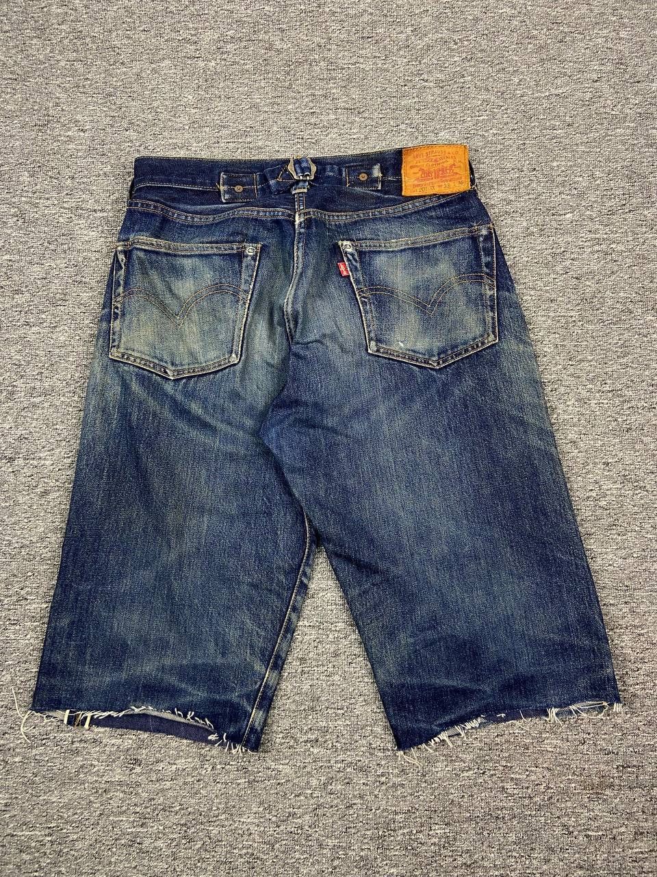 Levi's Distressed 90s Levis 201XX Big E Buckle Back Selvedge Denim Size US 31 - 2 Thumbnail