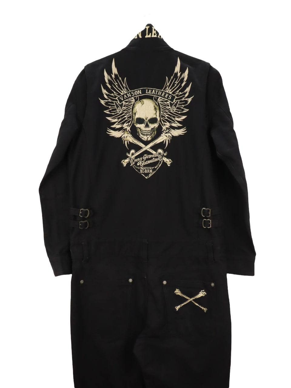 Vanson Leathers Vanson Leathers Embroided Skull Coveralls Jumpsuit Size US L / EU 52-54 / 3 - 5 Thumbnail