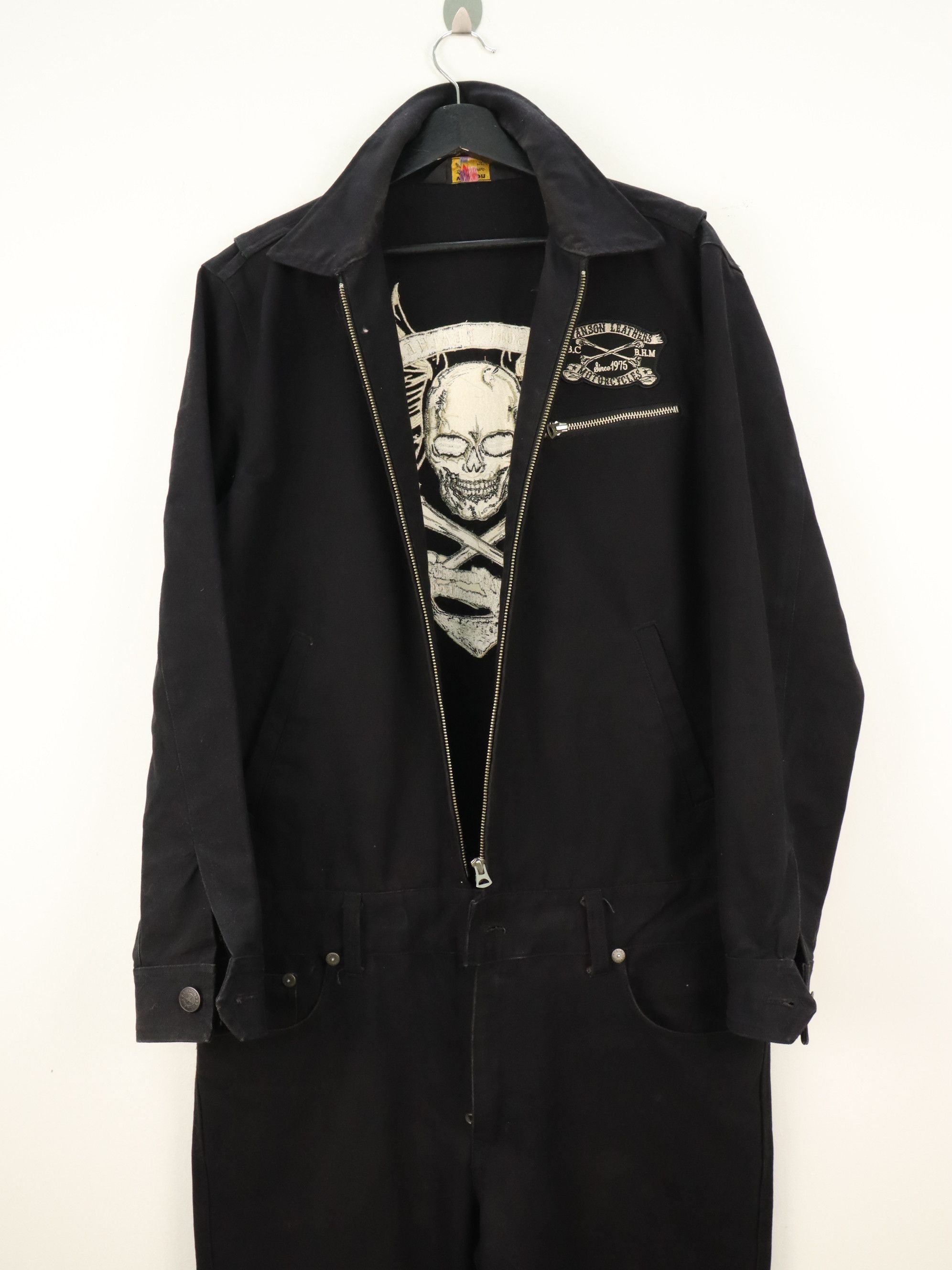 Vanson Leathers Vanson Leathers Embroided Skull Coveralls Jumpsuit Size US L / EU 52-54 / 3 - 7 Thumbnail