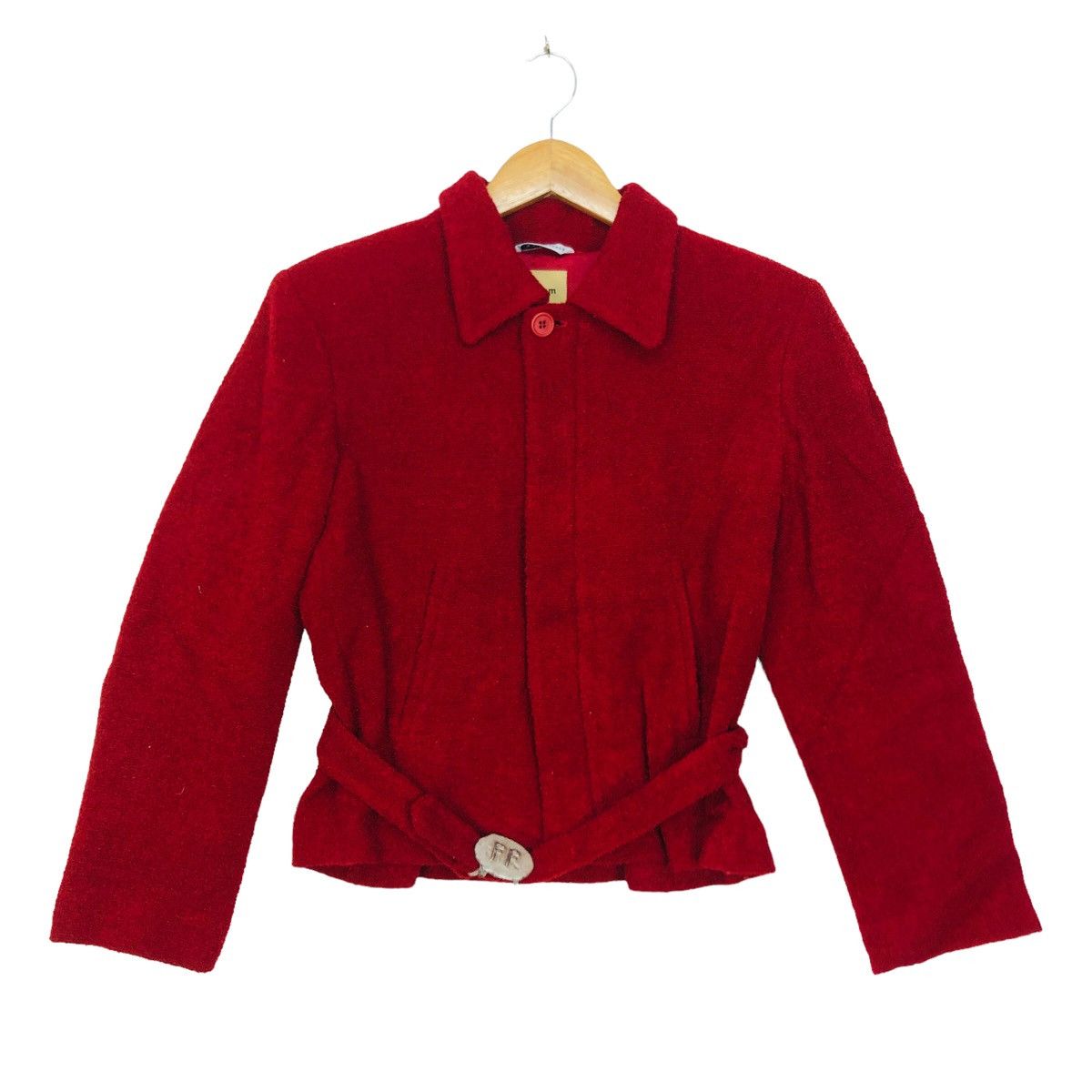 Vtg 45 RPM Belted Jacket Made in Italy
