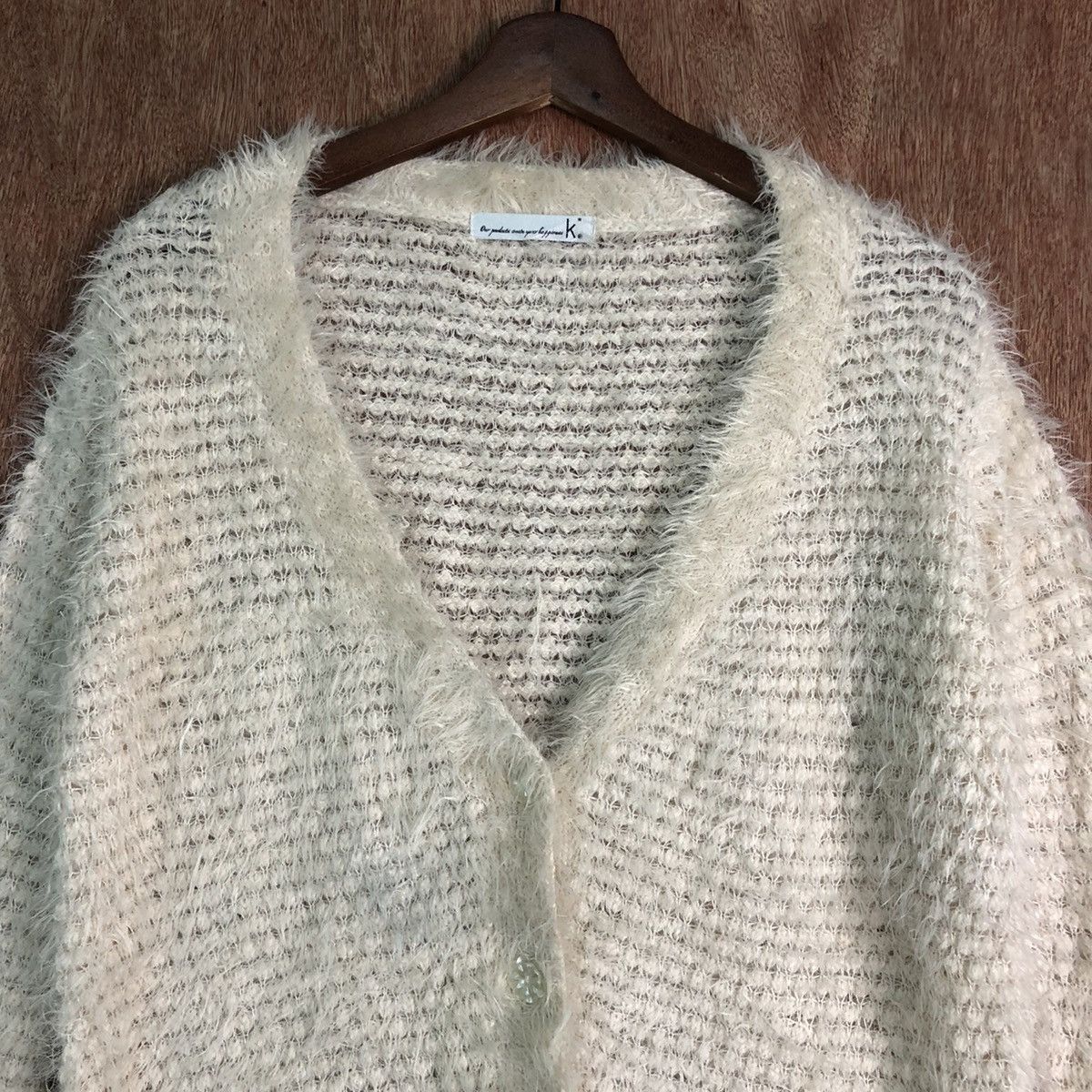 Homespun Knitwear Japan Cream Mohair Cardigan knitwear Size US M / EU 48-50 / 2 - 2 Thumbnail
