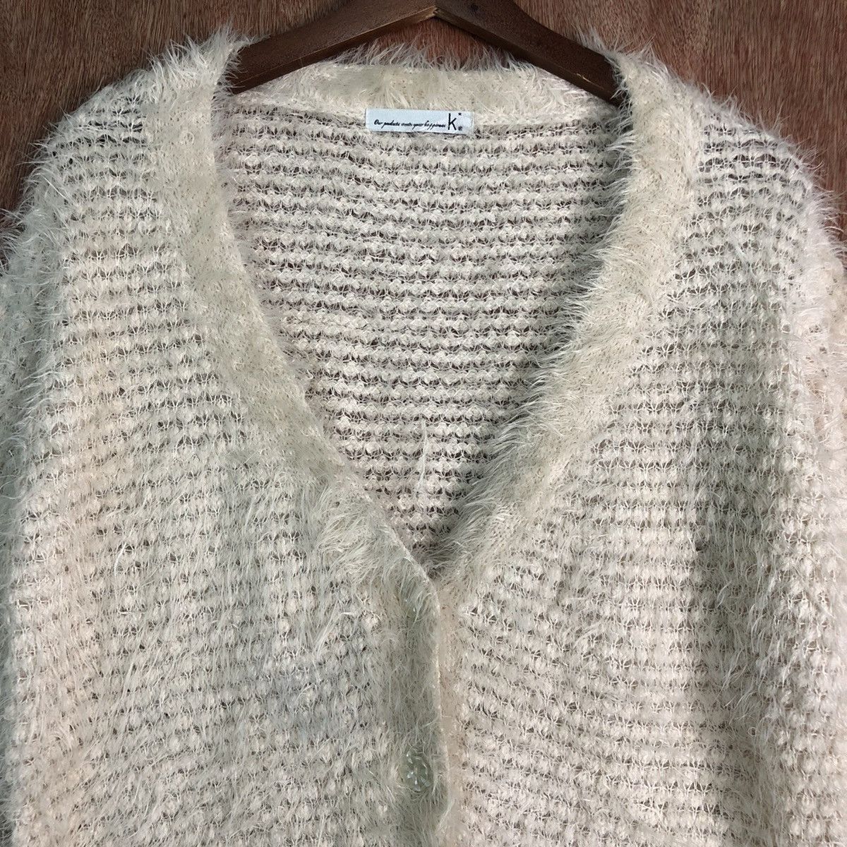 Homespun Knitwear Japan Cream Mohair Cardigan knitwear Size US M / EU 48-50 / 2 - 8 Thumbnail