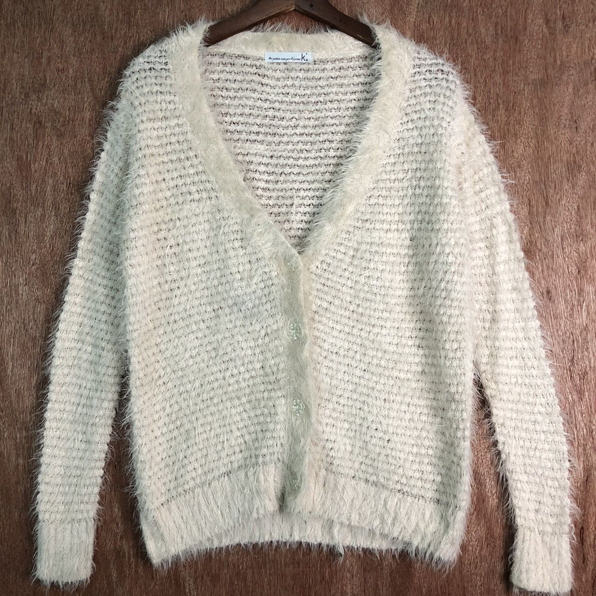 Homespun Knitwear Japan Cream Mohair Cardigan knitwear Size US M / EU 48-50 / 2 - 3 Thumbnail
