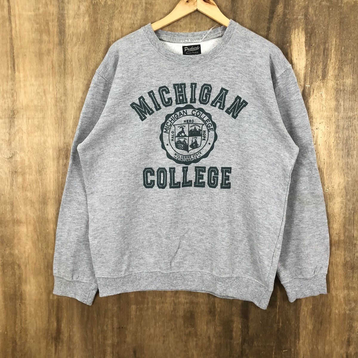 Japanese Brand vintage Michigan College Grey Sweatshirt Vintage Size US M / EU 48-50 / 2 - 3 Thumbnail