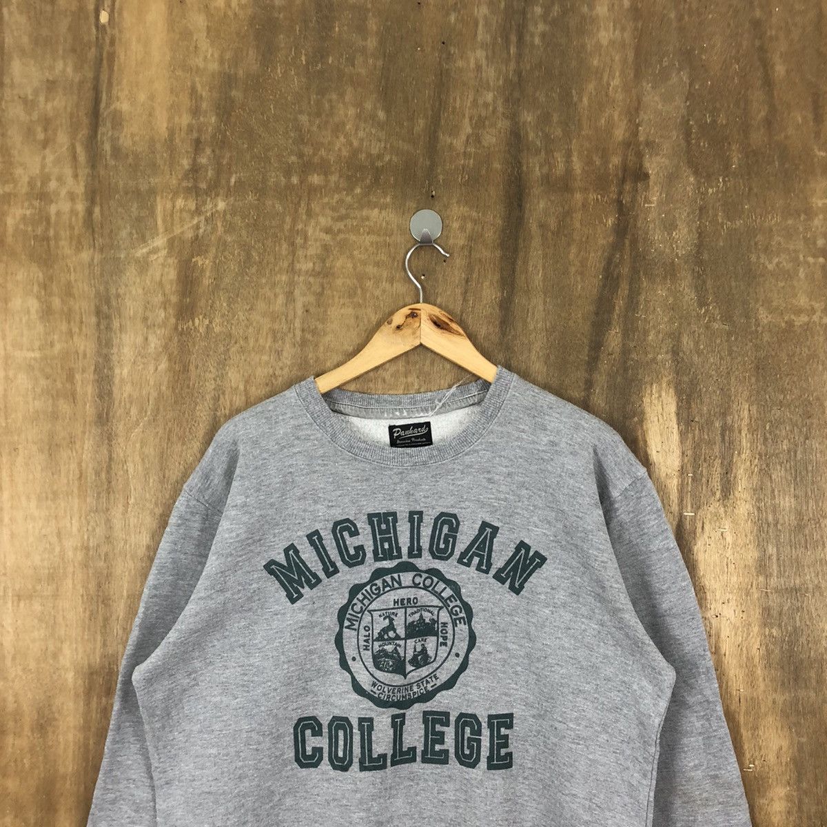 Japanese Brand vintage Michigan College Grey Sweatshirt Vintage Size US M / EU 48-50 / 2 - 2 Thumbnail