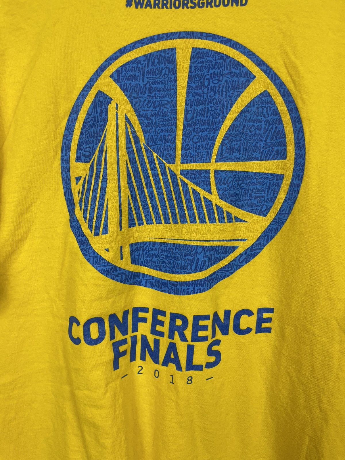 NBA × Vintage NBA Warrior Golden State Tshirt Size US XL / EU 56 / 4 - 6 Thumbnail