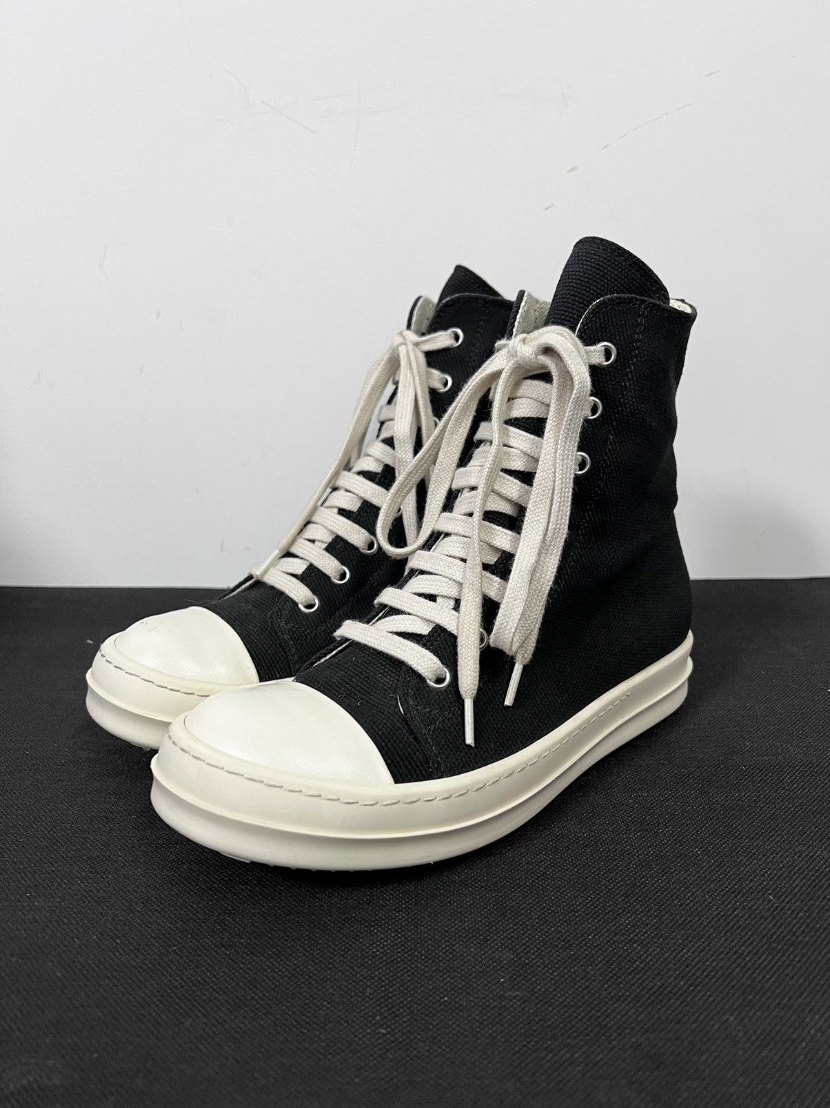 Rick Owens Rick owens drkshdw ramones high top sneakers sz35.5 | Grailed