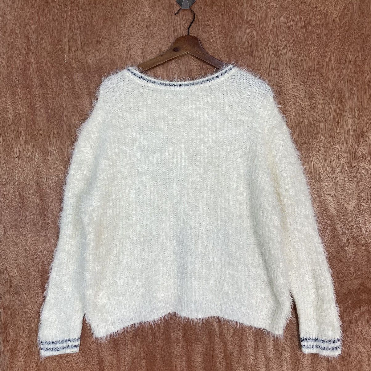 Homespun Knitwear Persodea WHite Mohair Shag Shaggy Knitwear Size US L / EU 52-54 / 3 - 3 Thumbnail