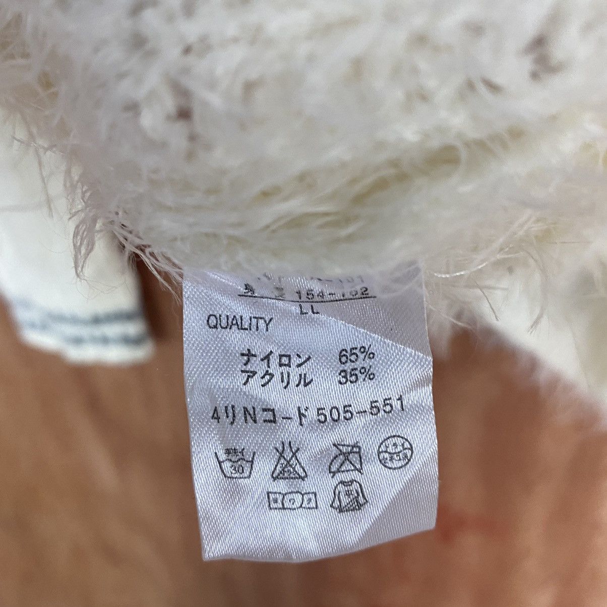 Homespun Knitwear Persodea WHite Mohair Shag Shaggy Knitwear Size US L / EU 52-54 / 3 - 12 Thumbnail