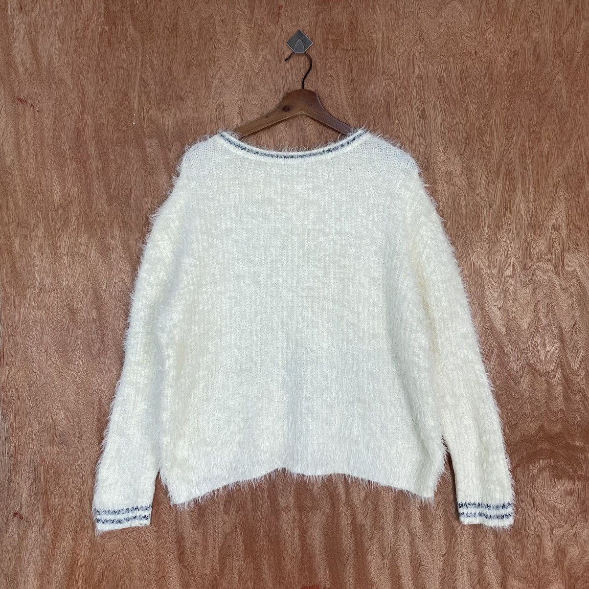Homespun Knitwear Persodea WHite Mohair Shag Shaggy Knitwear Size US L / EU 52-54 / 3 - 1 Thumbnail