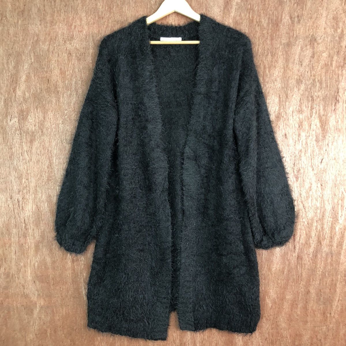 Homespun Knitwear Citroizm Dark Grey Mohair Cardigan Knitwear Size US M / EU 48-50 / 2 - 3 Thumbnail