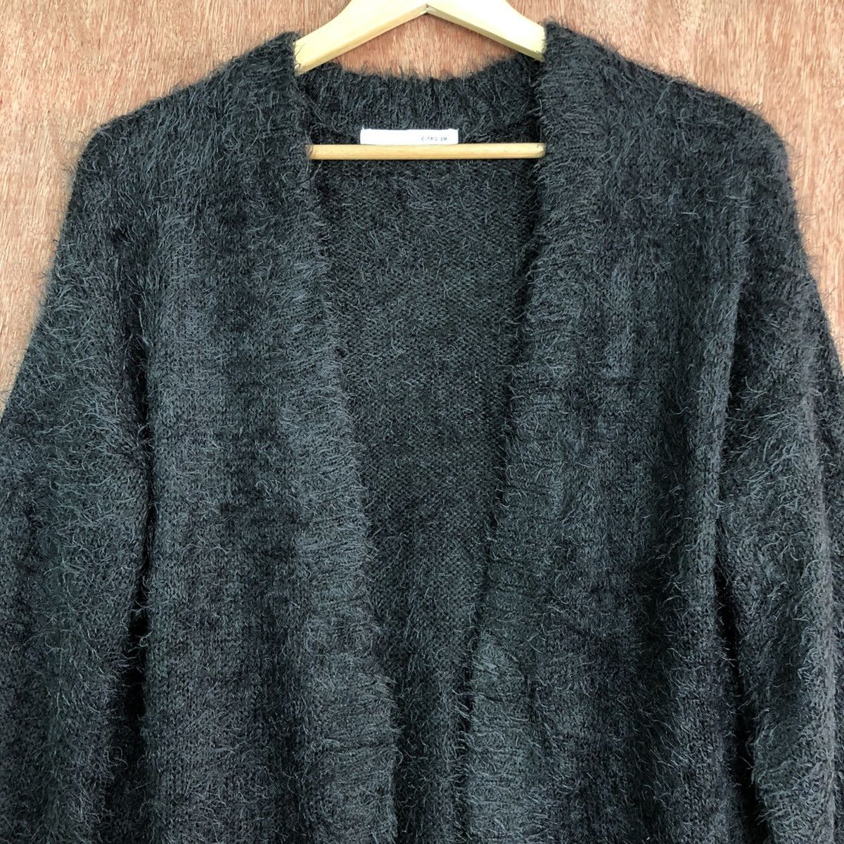 Homespun Knitwear Citroizm Dark Grey Mohair Cardigan Knitwear Size US M / EU 48-50 / 2 - 8 Thumbnail