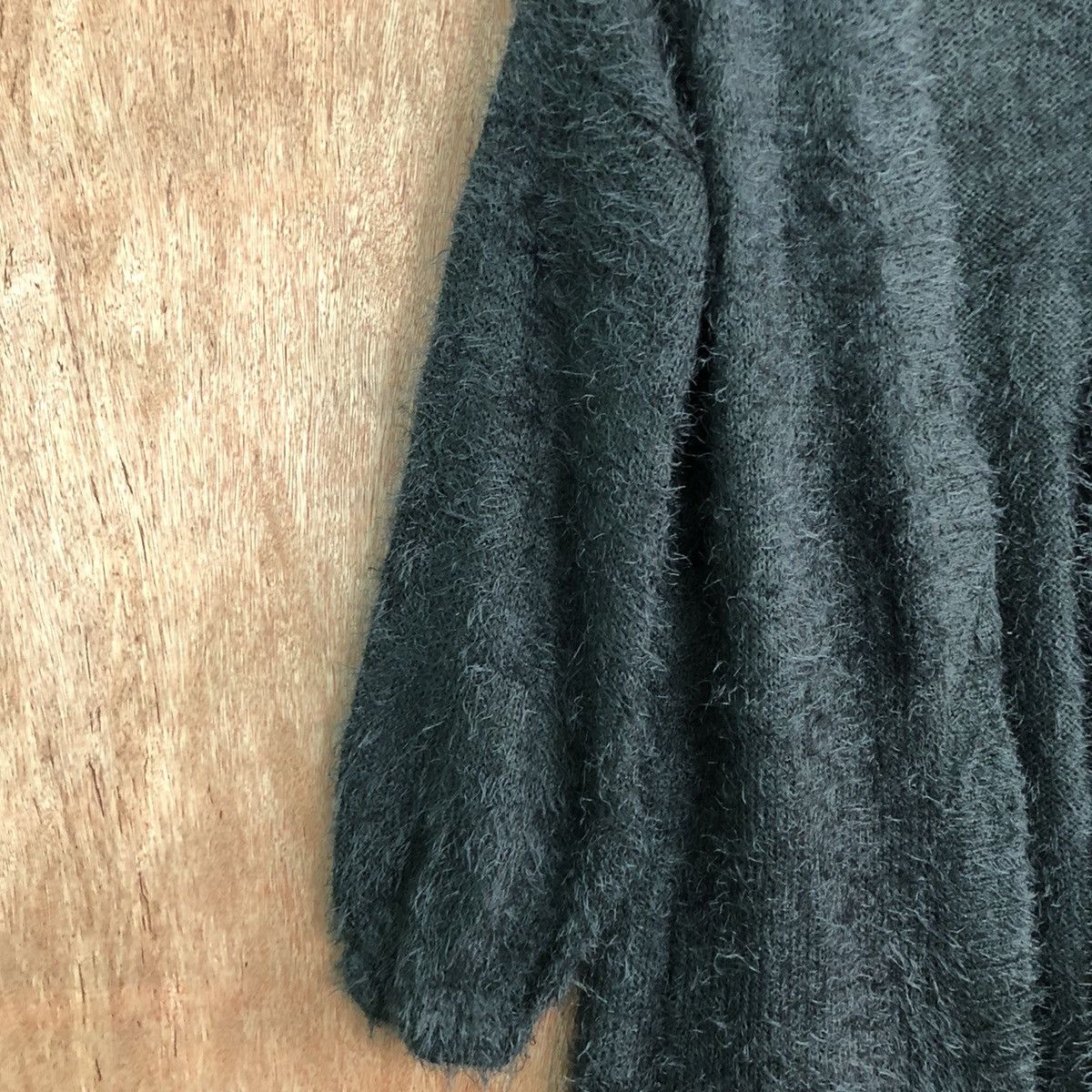 Homespun Knitwear Citroizm Dark Grey Mohair Cardigan Knitwear Size US M / EU 48-50 / 2 - 7 Thumbnail