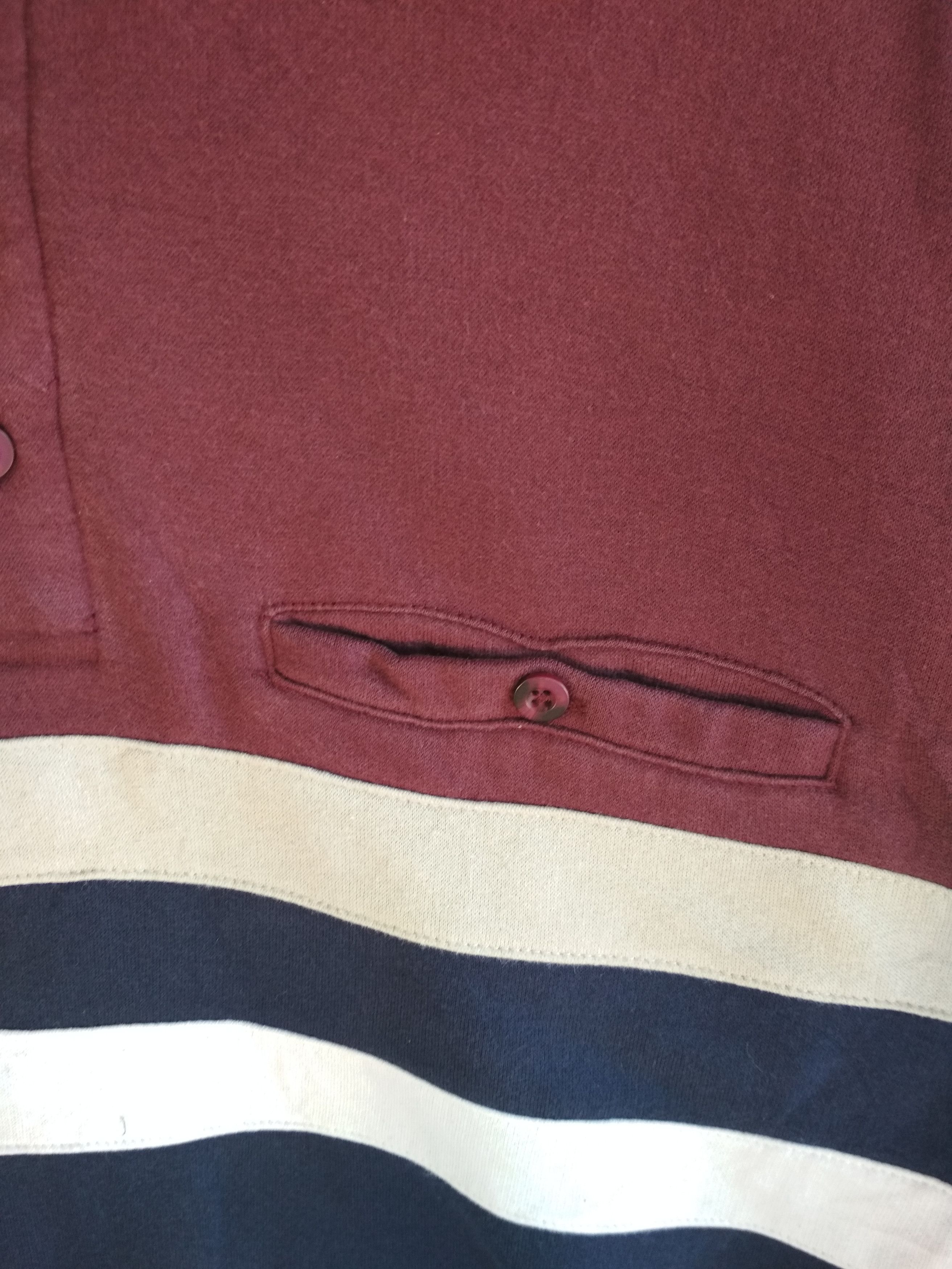 David Taylor DAVID TAYLOR STRIPE SINGLE POCKET COLLAR SWEATSHIRT Size US M / EU 48-50 / 2 - 2 Thumbnail