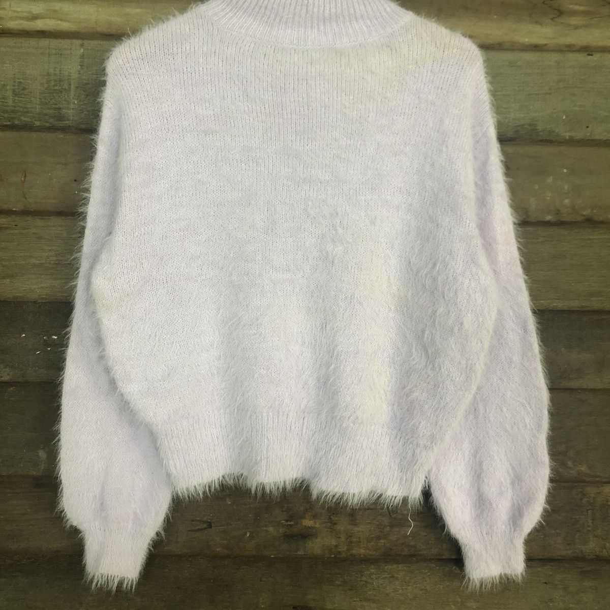 Japanese Brand Japan Light Purple Baggy Shag Shaggy Fur Knitwear #0518 Size US L / EU 52-54 / 3 - 8 Thumbnail