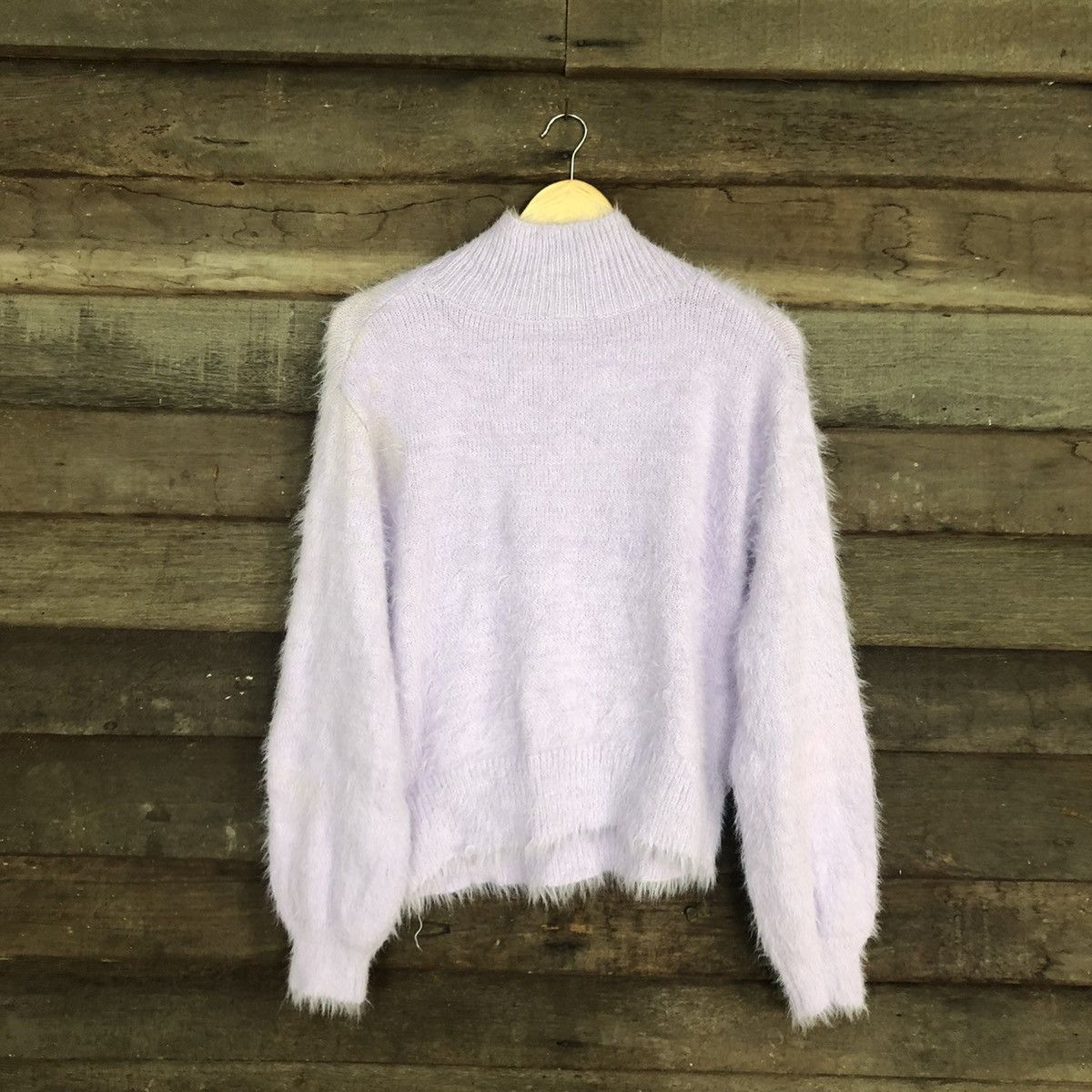 Japanese Brand Japan Light Purple Baggy Shag Shaggy Fur Knitwear #0518 Size US L / EU 52-54 / 3 - 12 Thumbnail